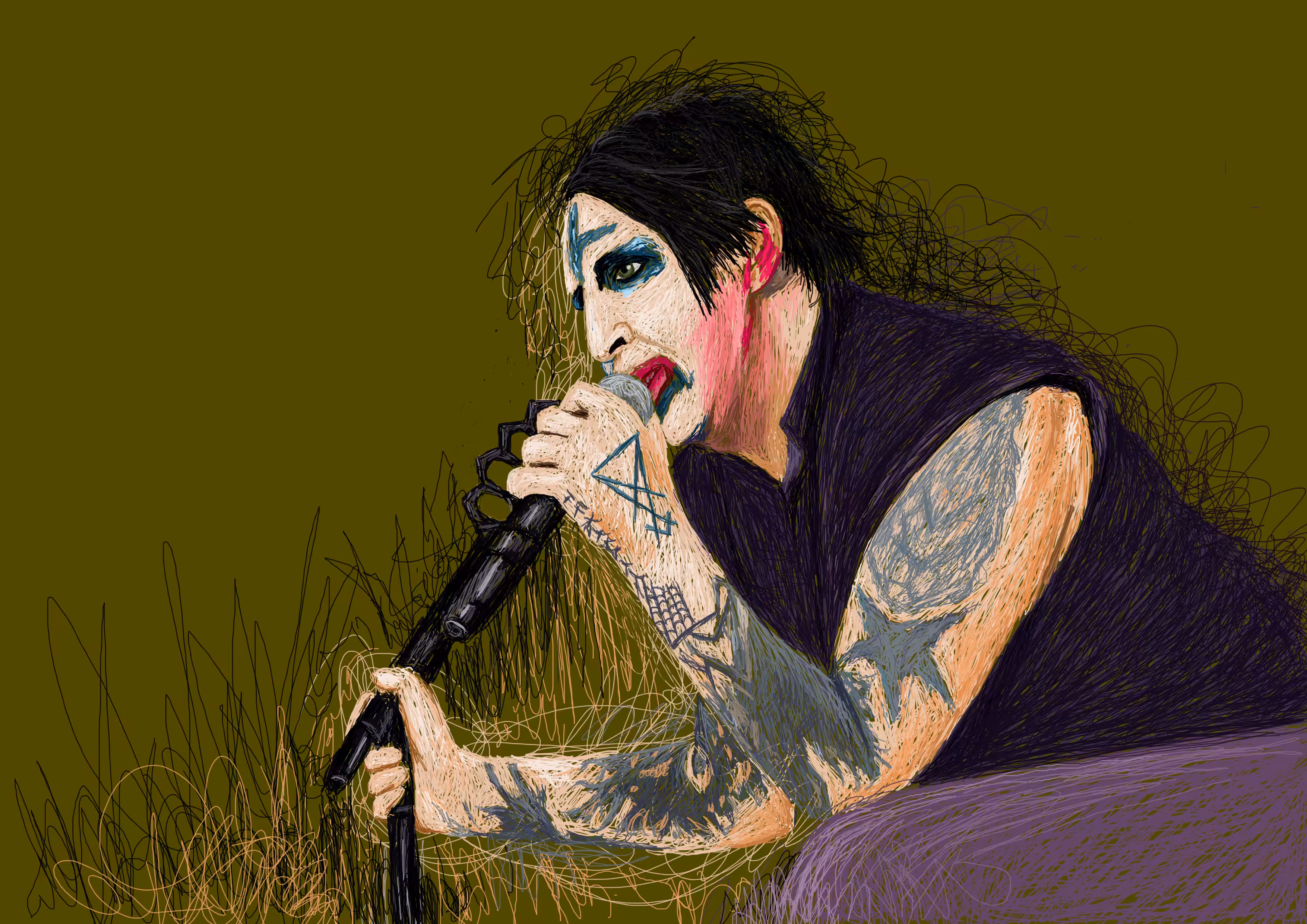 The magic of lines: Marilyn Manson