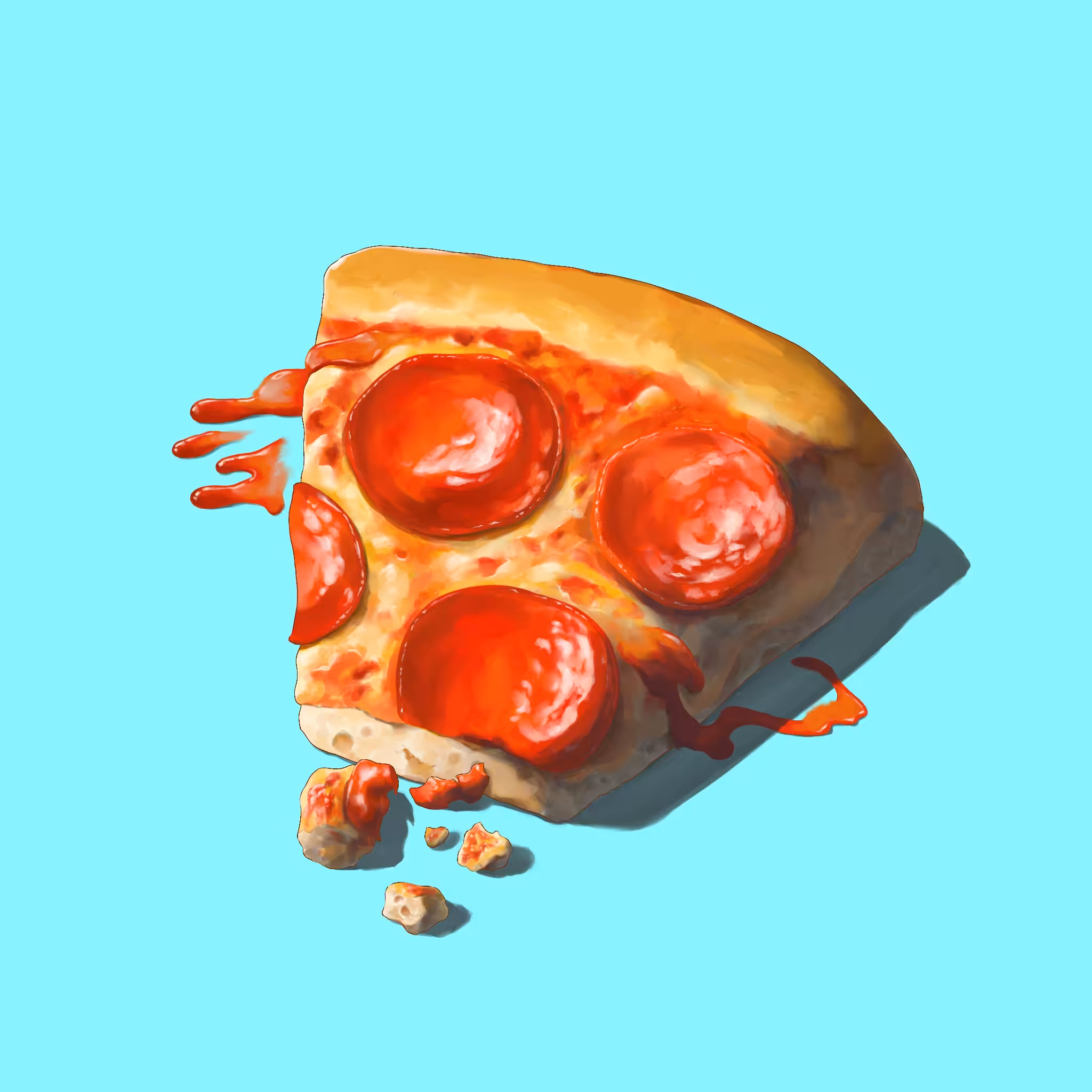 Leftover Pepperoni Pizza