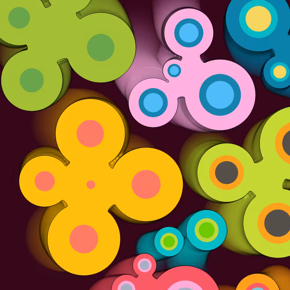 Colorful cartoon shapes(free edition) #2