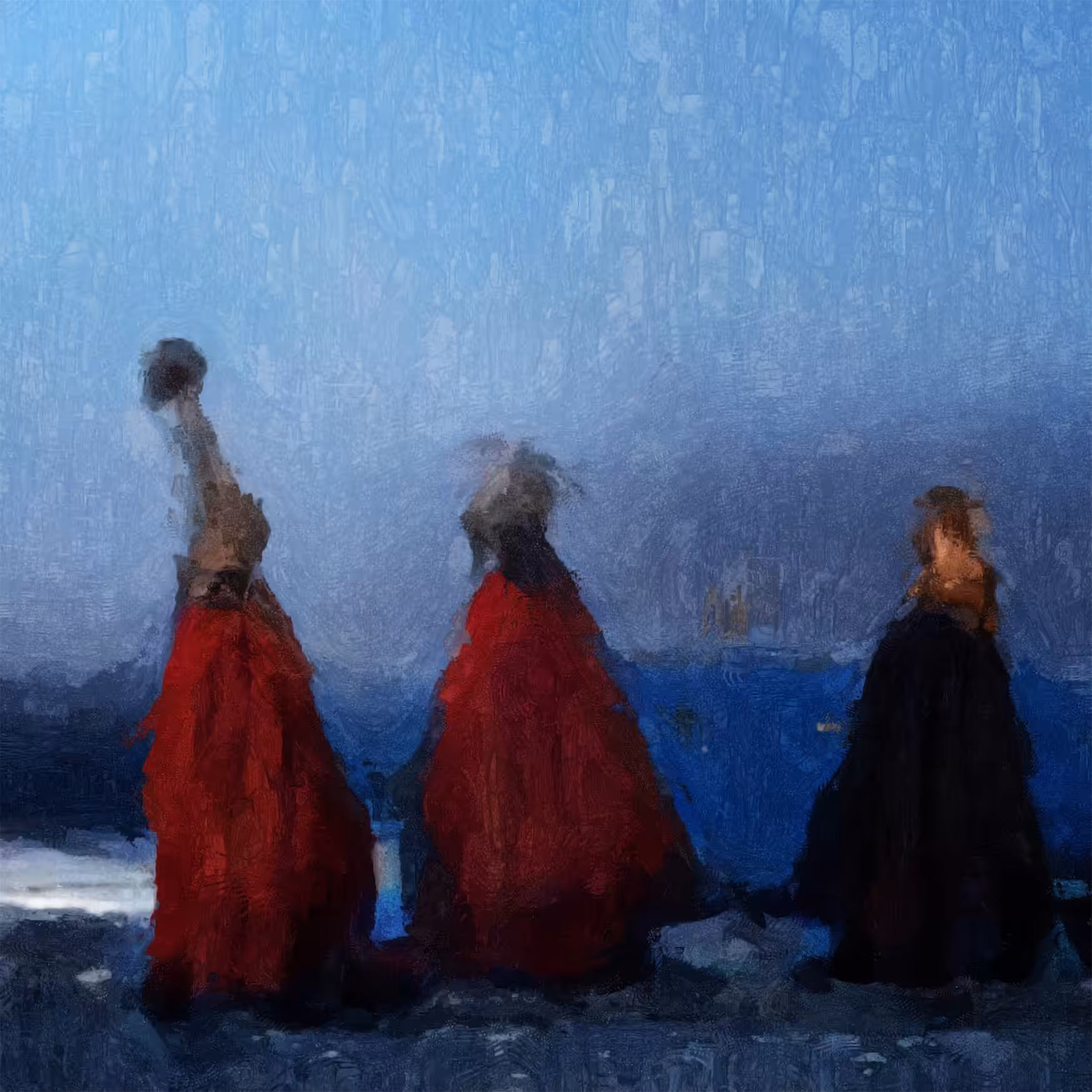 little knights watch the ships depart