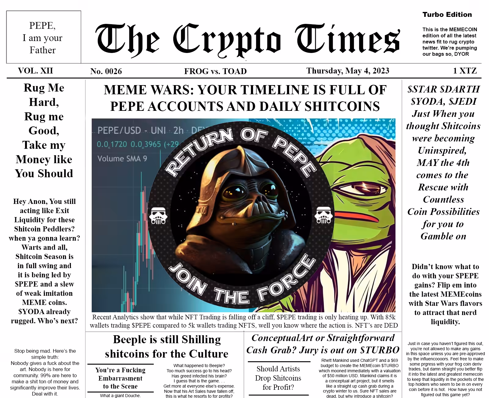 The Crypto Times 0026 - MEME WARS