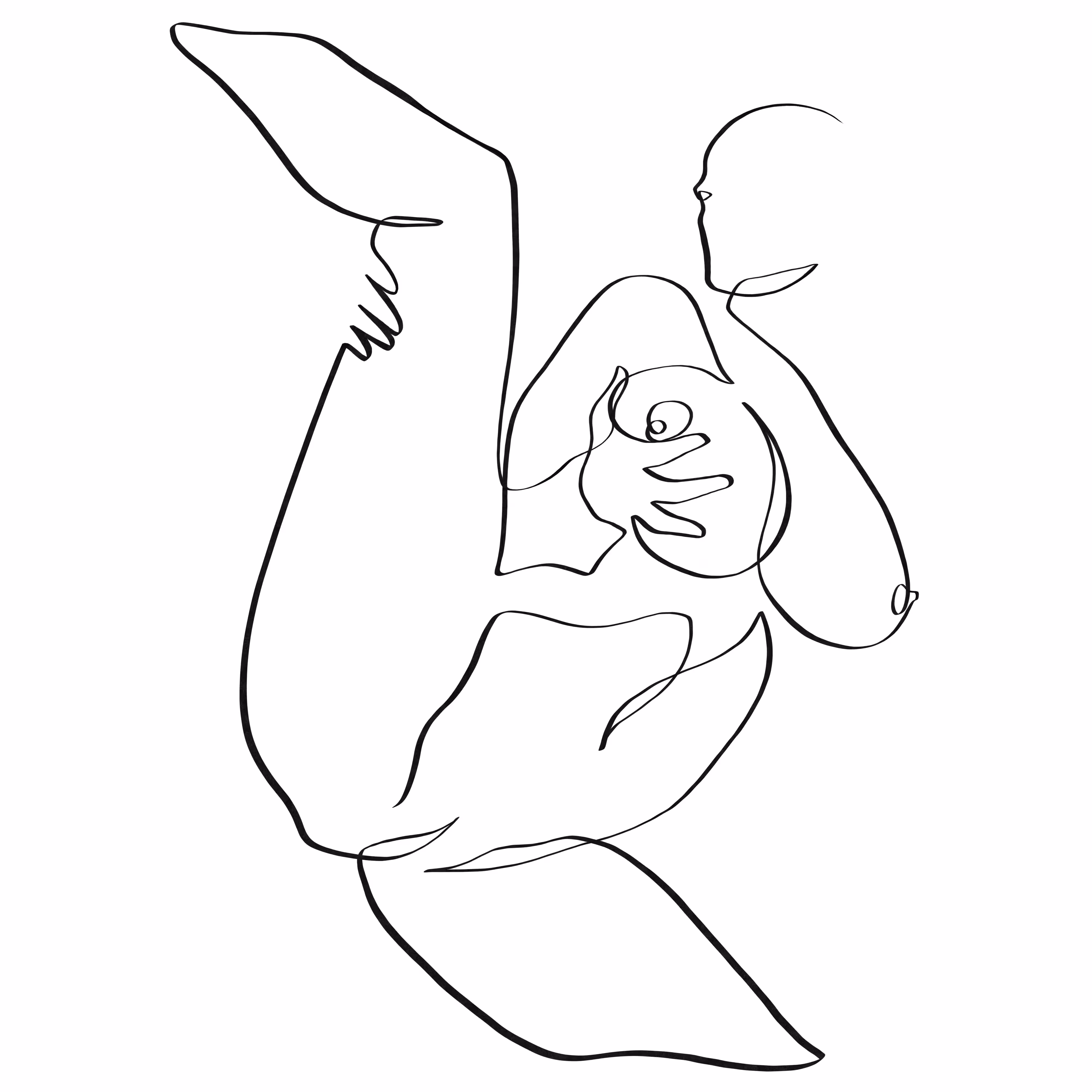 Unicorn sex position one line art #1