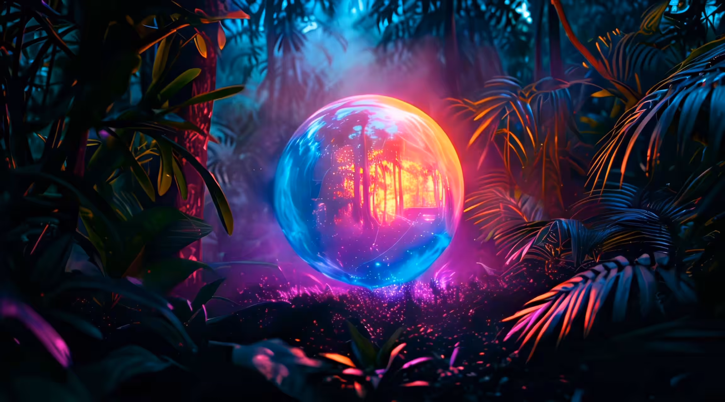 Leo Espinoza - Plasma bubble fusing with nature in a tropical forest