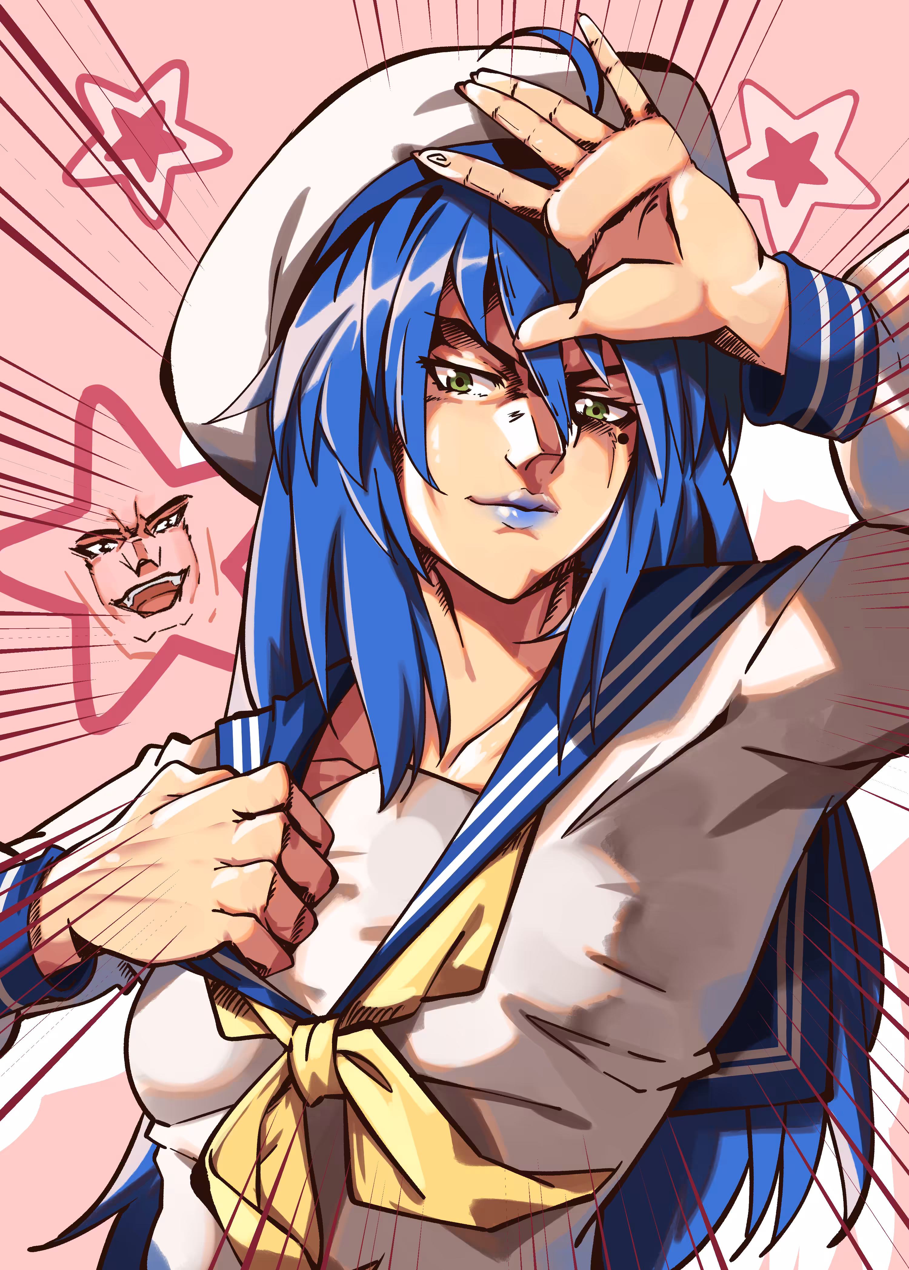 Konata pose with Star lucky Platinum!