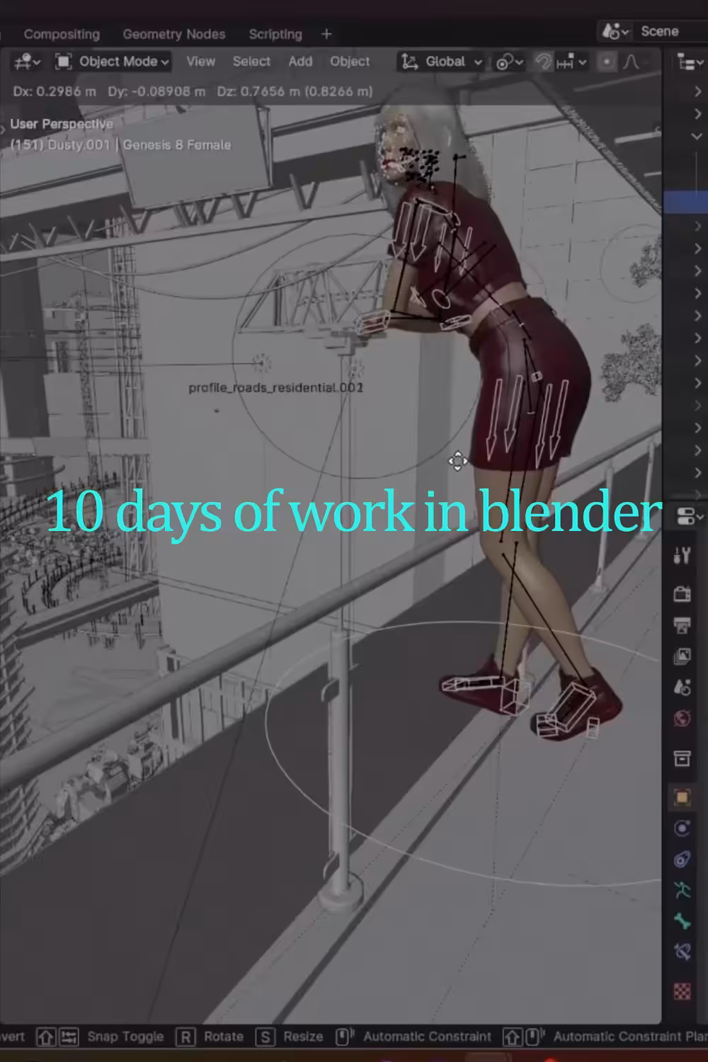 10 days of work in Blender