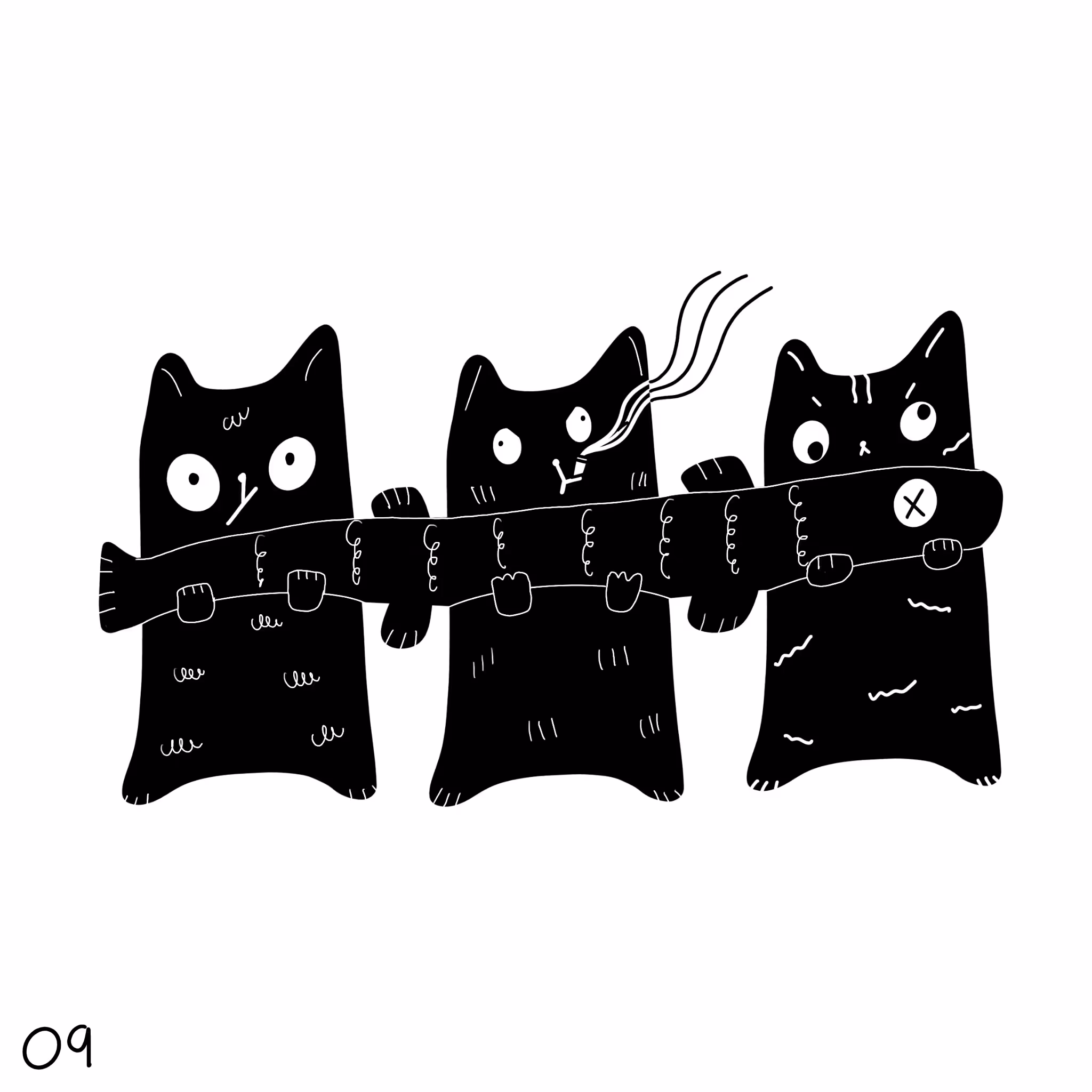 That's black meow is... 09