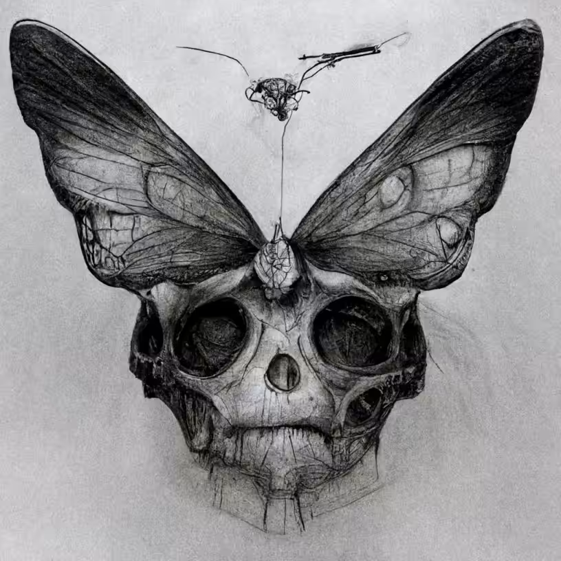 O.G. SPIRATOM - Butterfly Skullz 💀🦋 AI Concept Sketch for Smarahakim