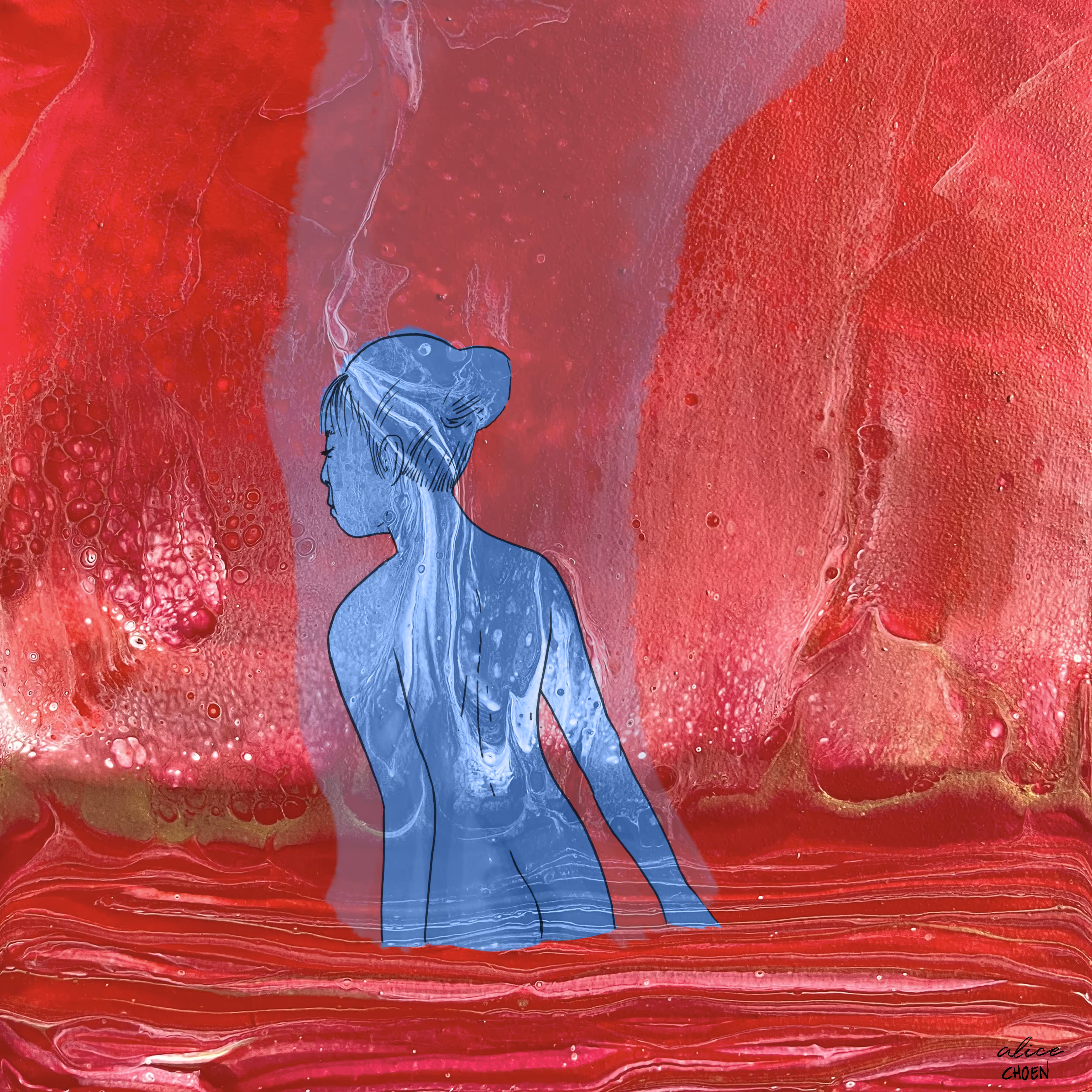 Feeling Blue on Red #2