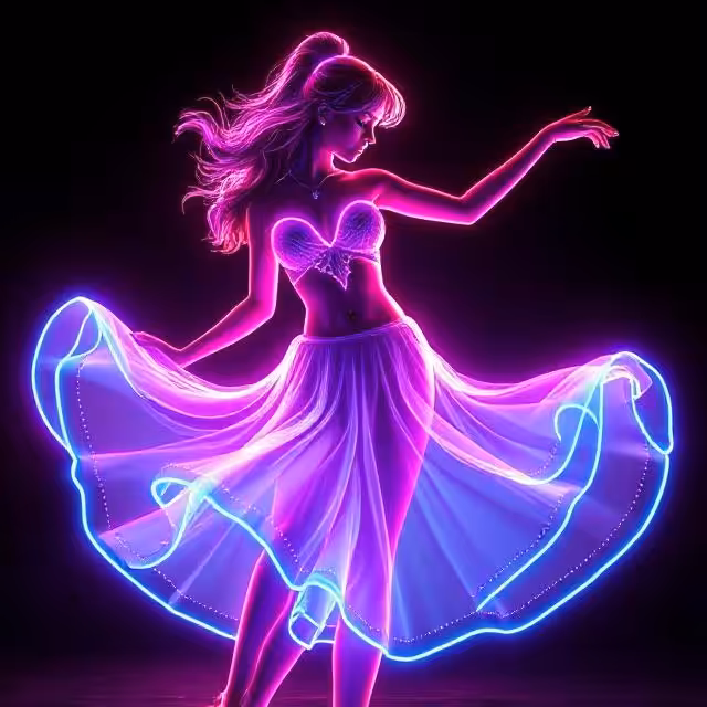 Neon Rhythm: Illuminated Motion