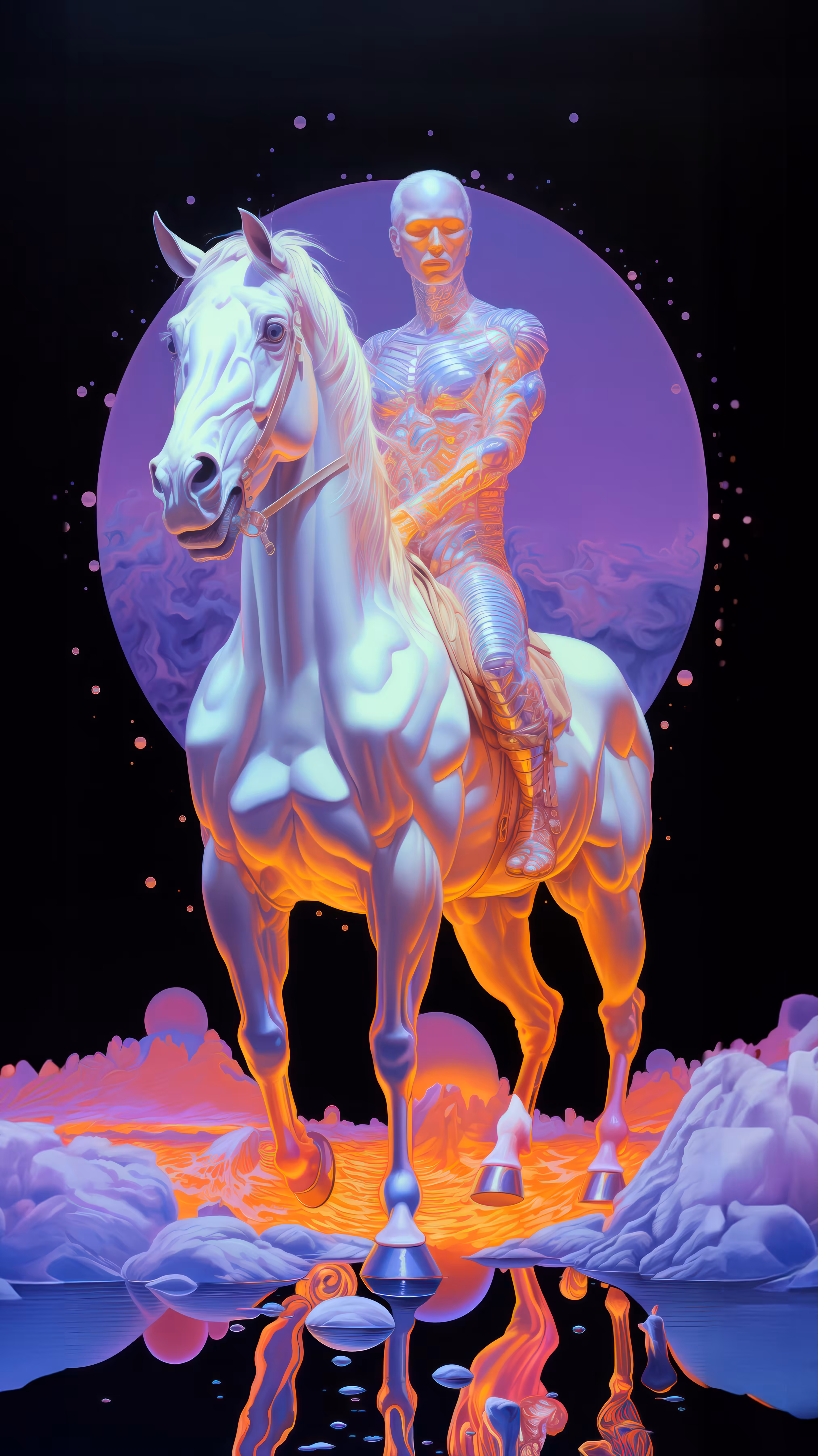The Silver Horse Surfer
