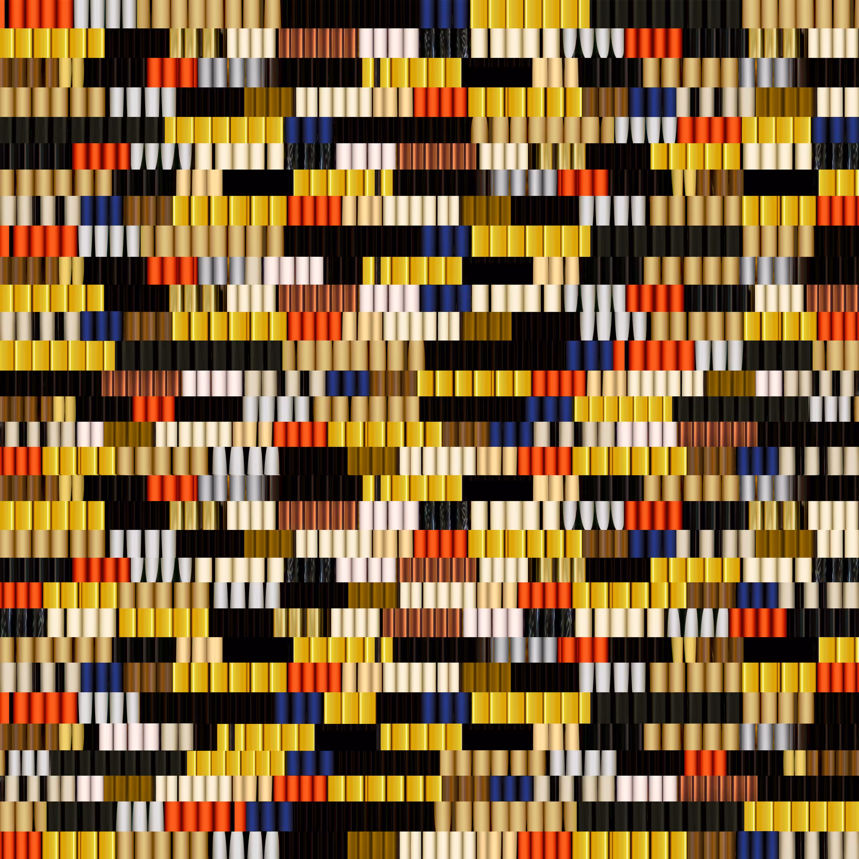 Beer bottles on shelf pattern 