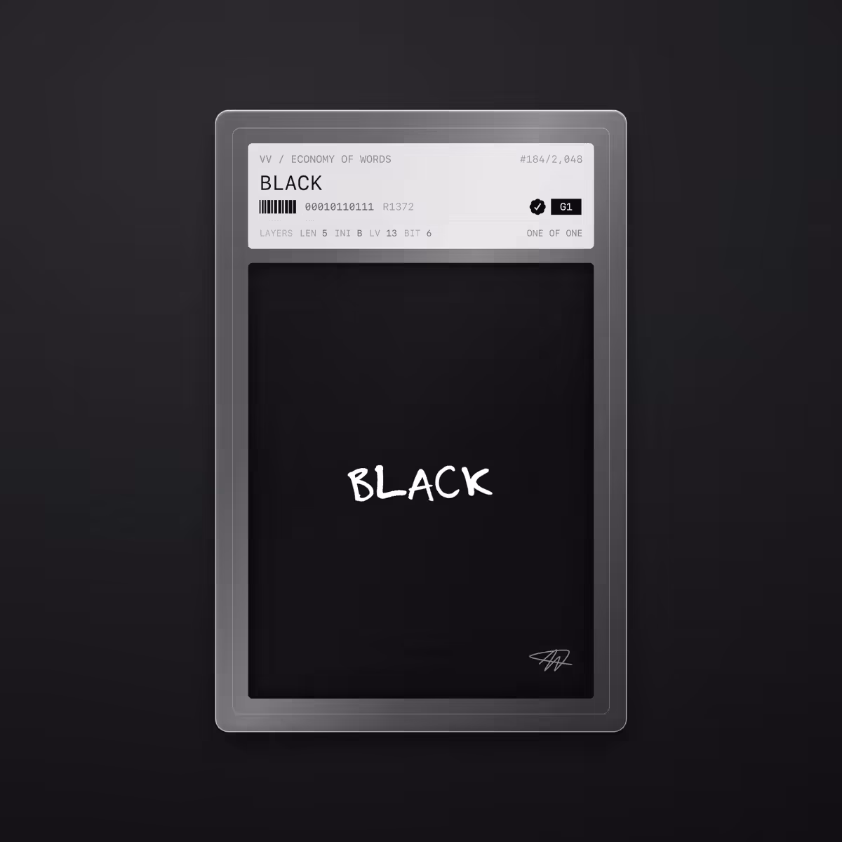 Economy of Words: BLACK · #184
