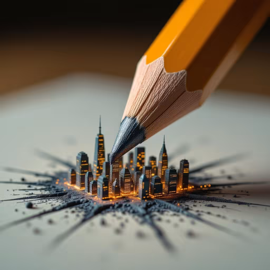 NightCafe Creations: Pencil City 1