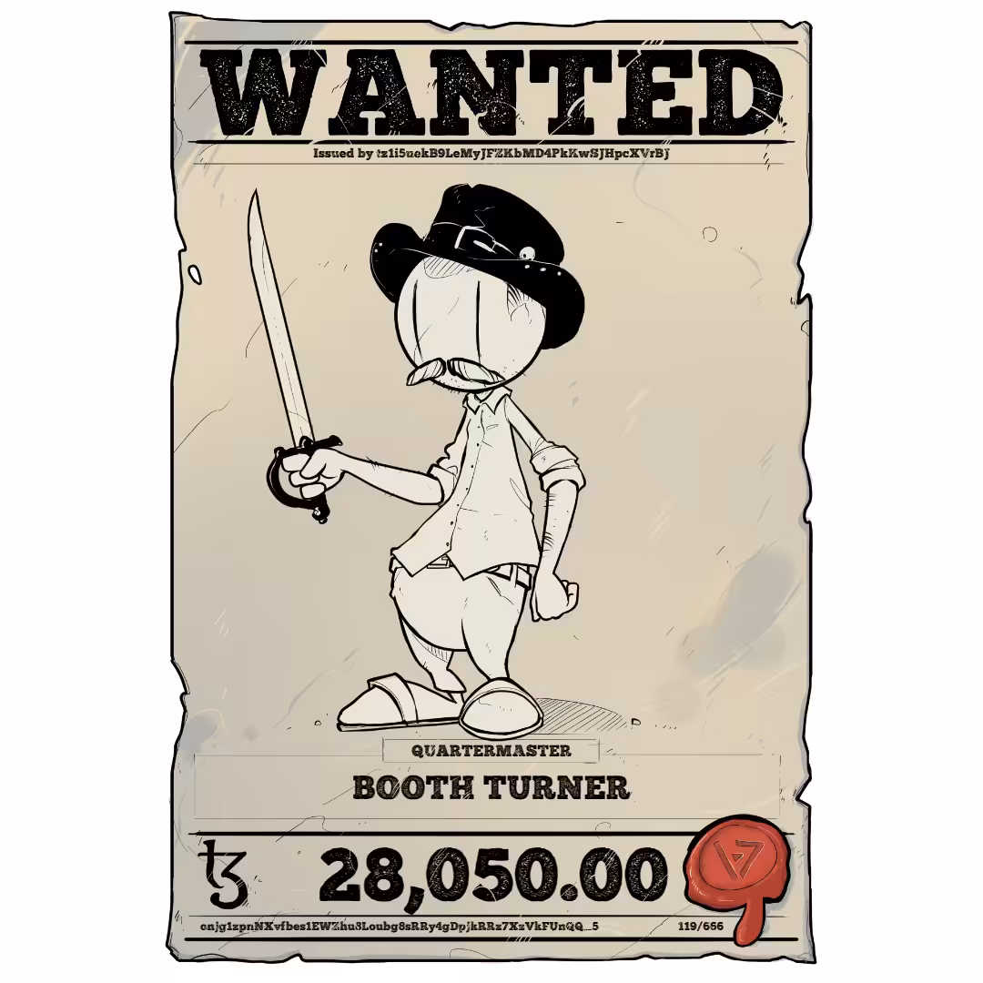 BOOTH TURNER | TEZOS PIRATE 119/666