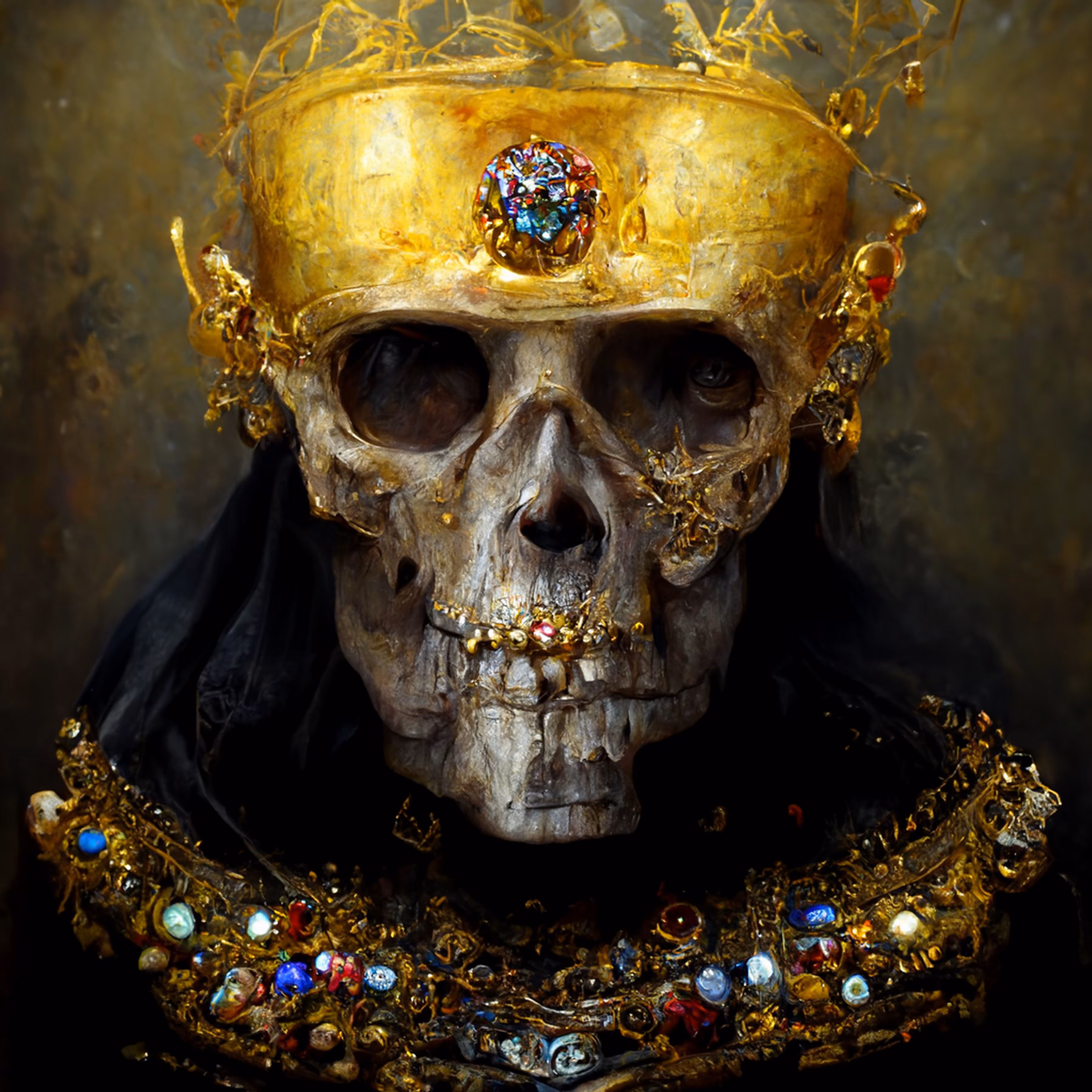 No 5 in the King Skulls Series by Rex Luciferius a rare 1/1 NFT by Rex for #darktez 2022