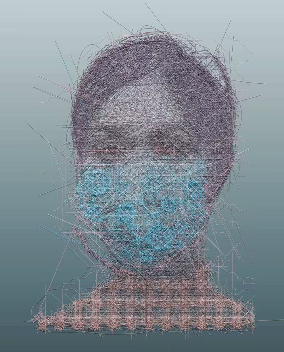 Study for masked portraits, Ho Yan Lam Grace, 2021