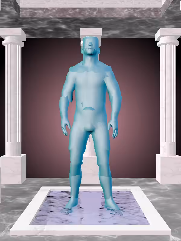 HeavenComputer: The Indifferent Aqua Green Man #2665