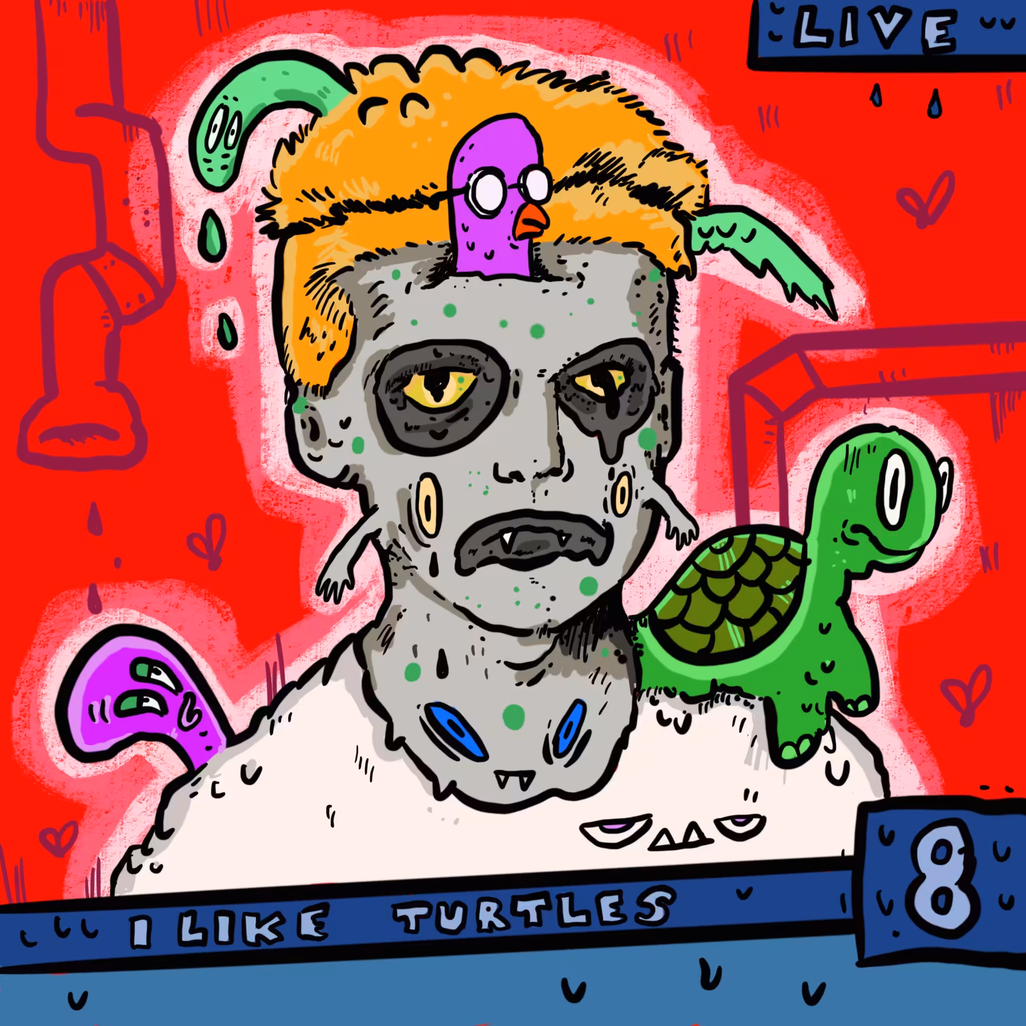 Jonathan the zombie (I like turtles kid)