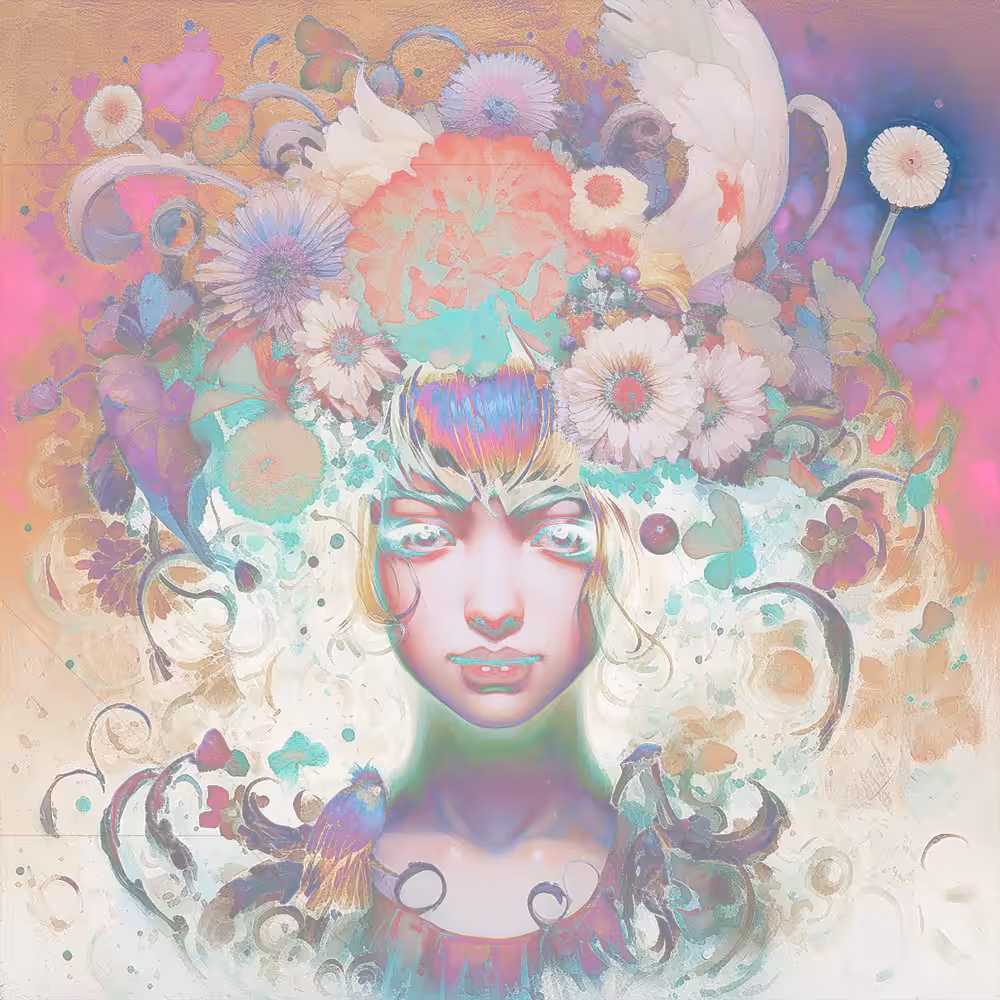 Girl with the flower hat #01