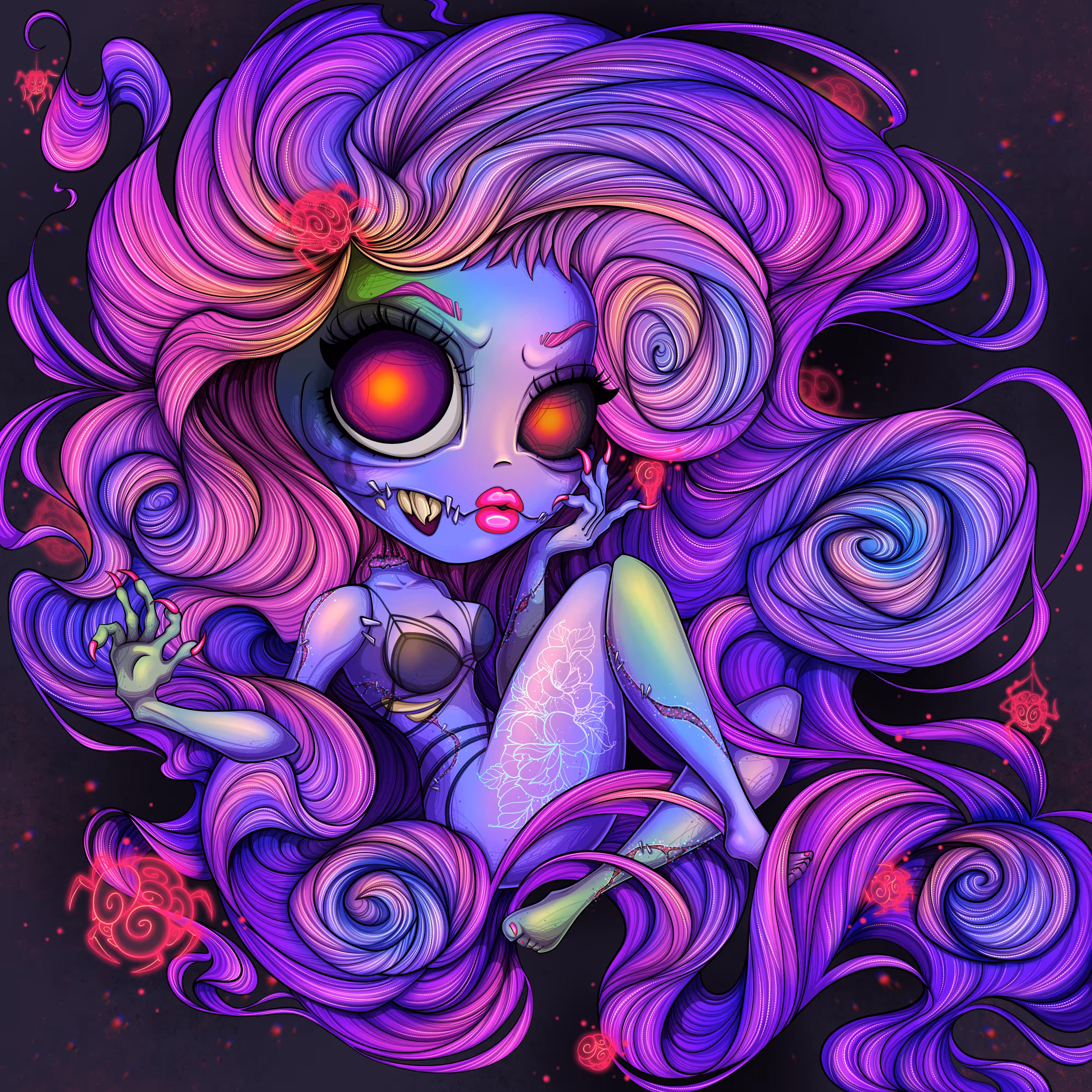 Neon Zombie girl