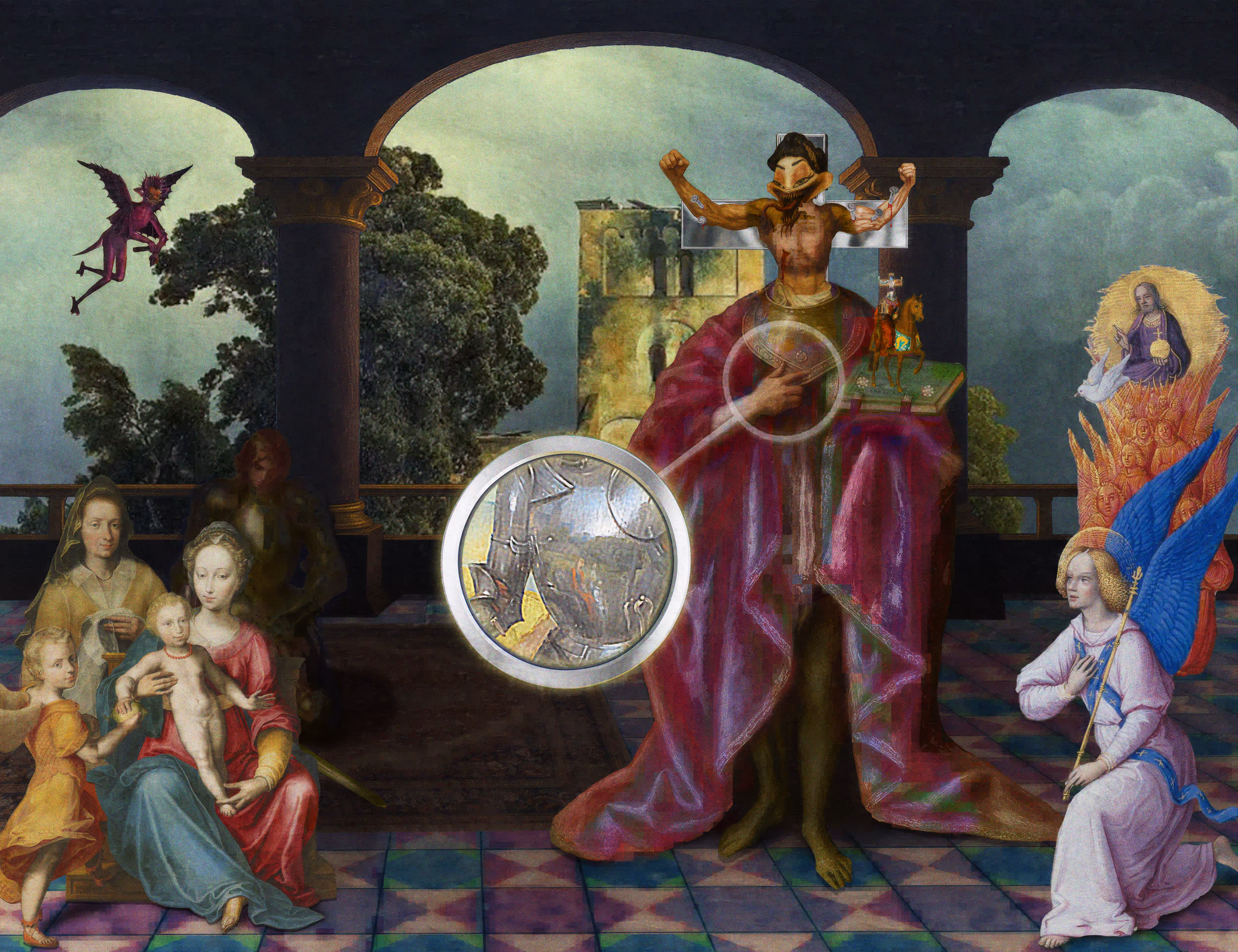 The Pilgrim’s Living Room Crucifixion; Mona Lisa Hyper-Gamble #139