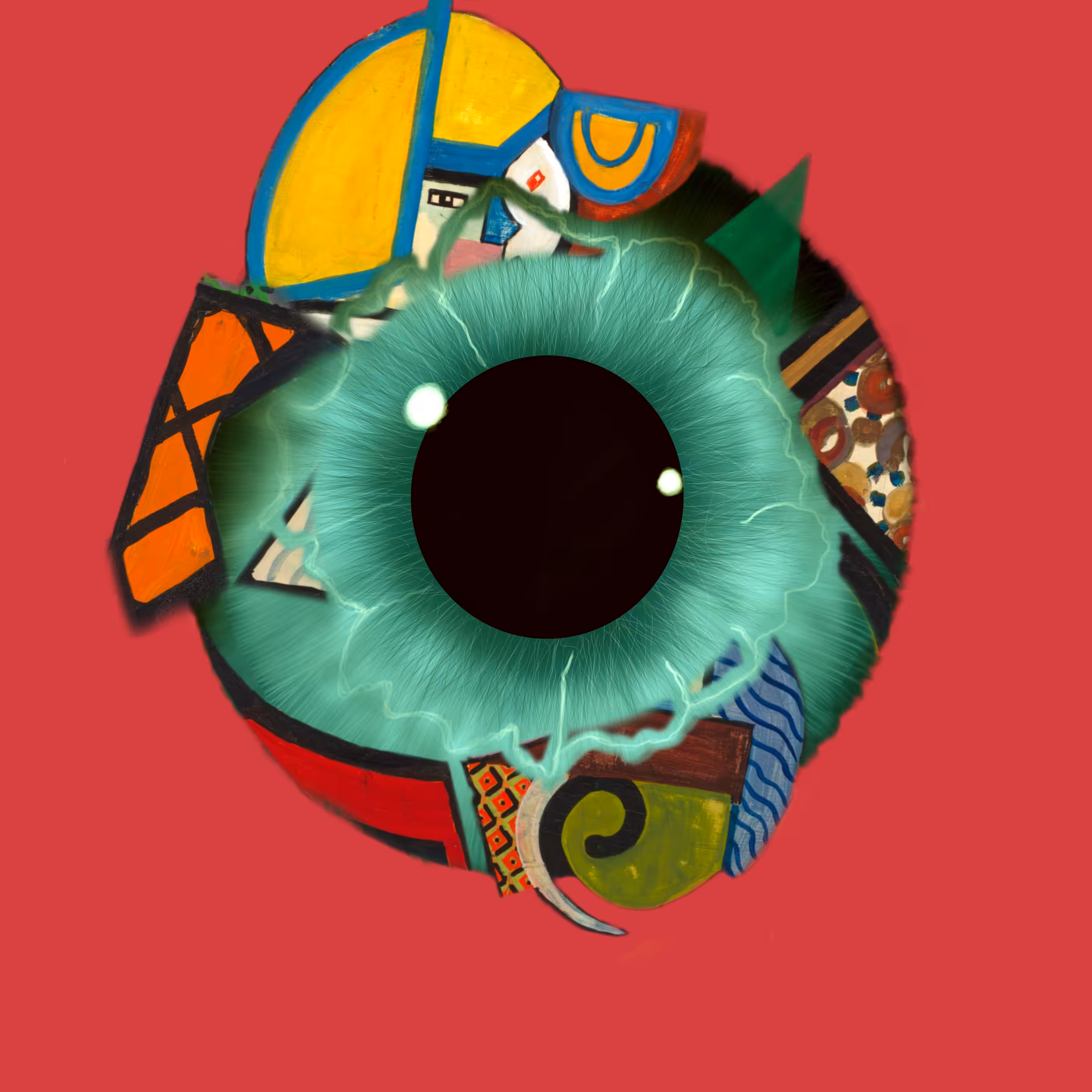 Eyemazing Iris: Vision of an Abstract ‐ Red