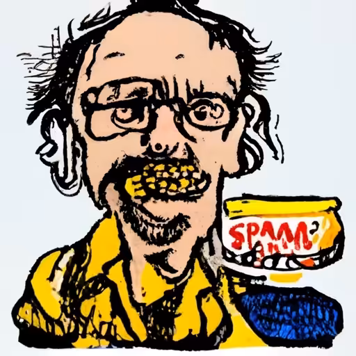 PORTRAIT OF A SPAM ARTIST WITH A GOLDEN SMILE