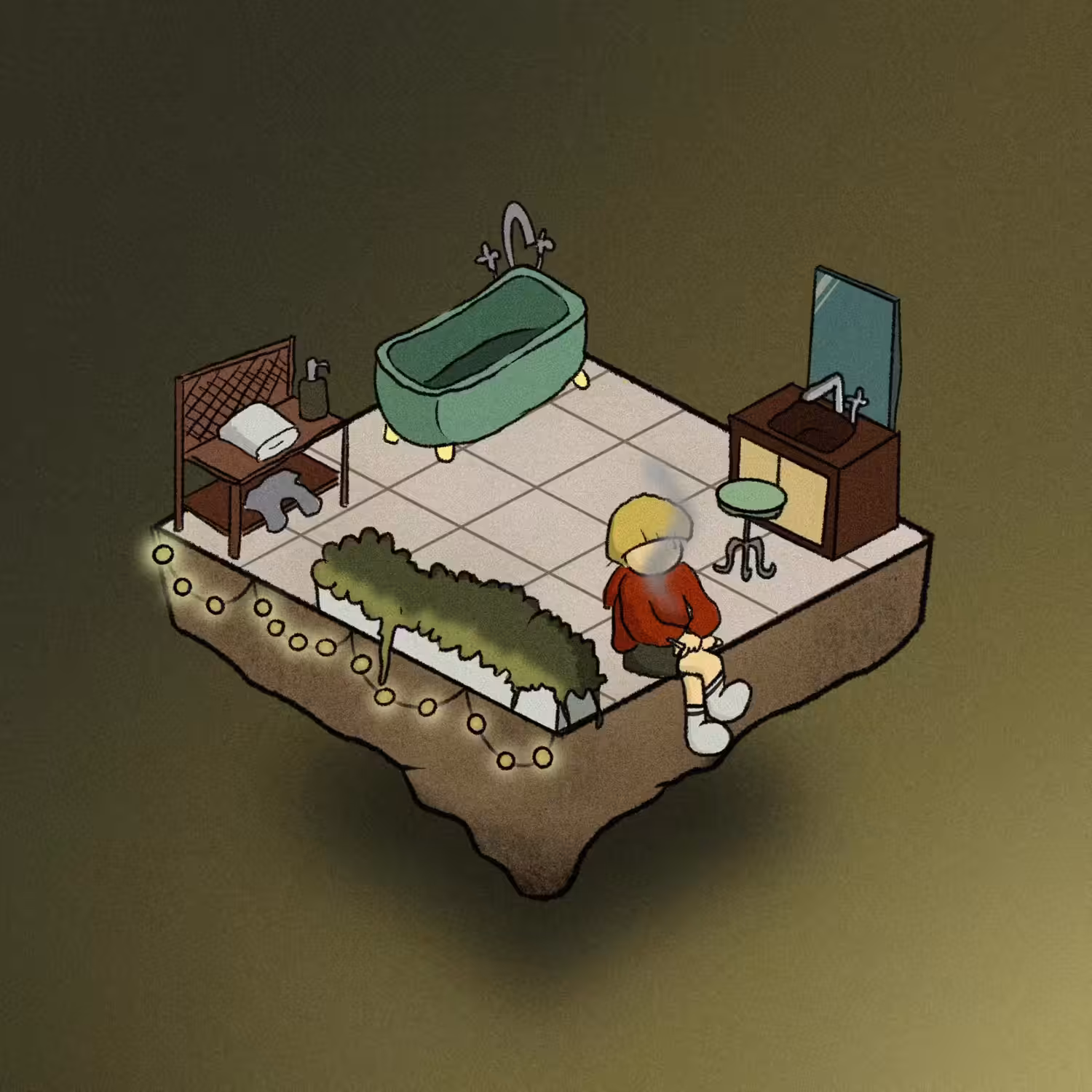 Lofi roomie #36 ( chiling smoke in da bath )