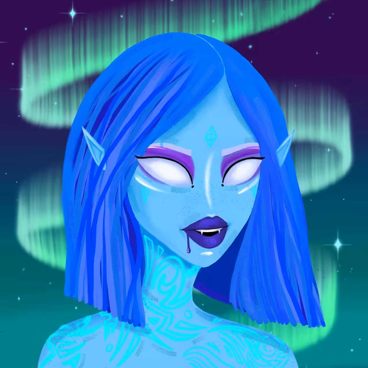 Neon Alien Girl #2