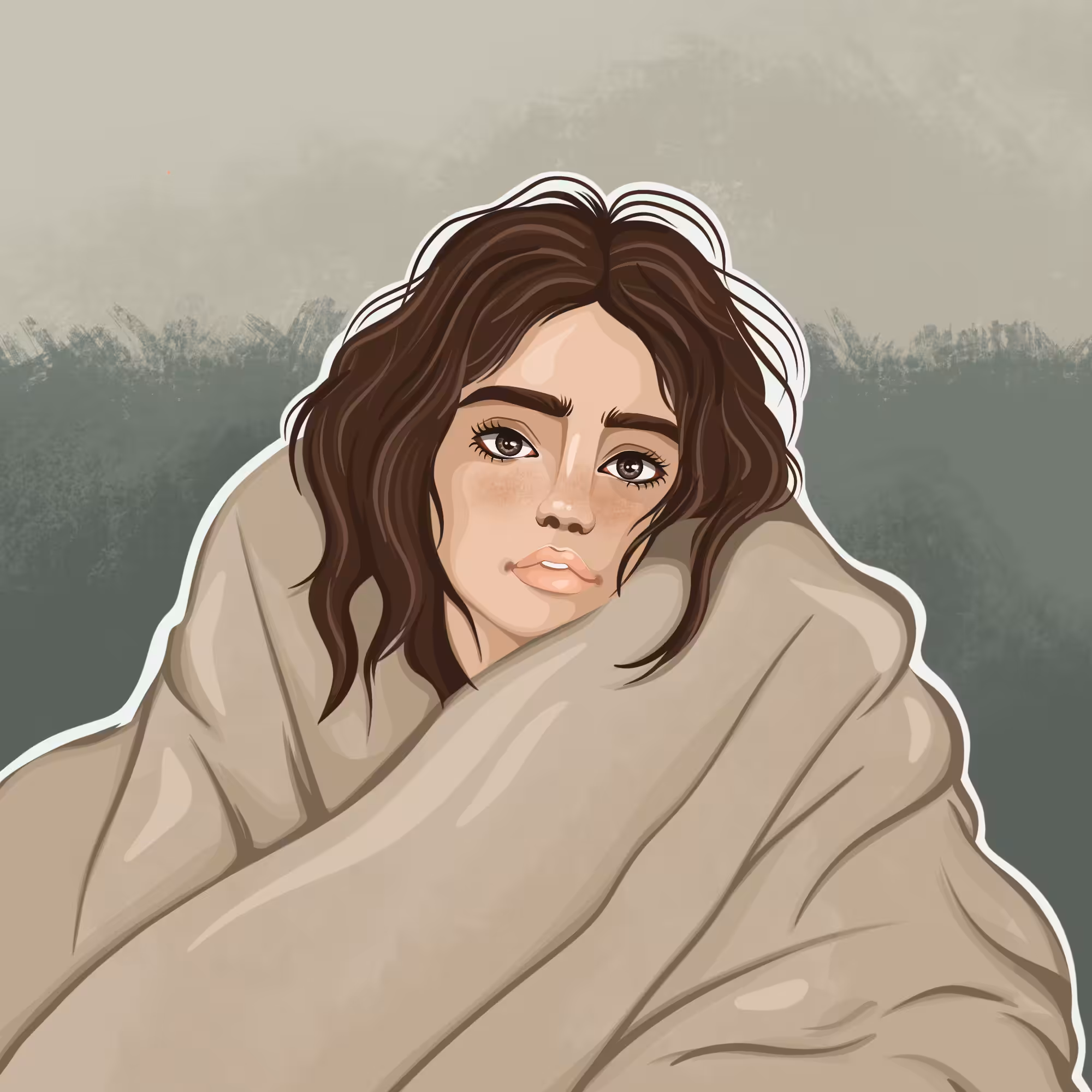 Under a warm blanket