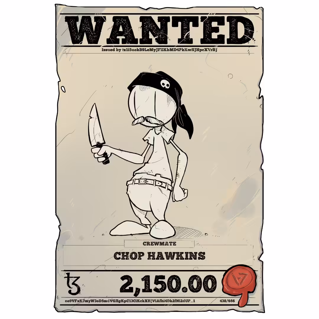 CHOP HAWKINS | TEZOS PIRATE 438/666