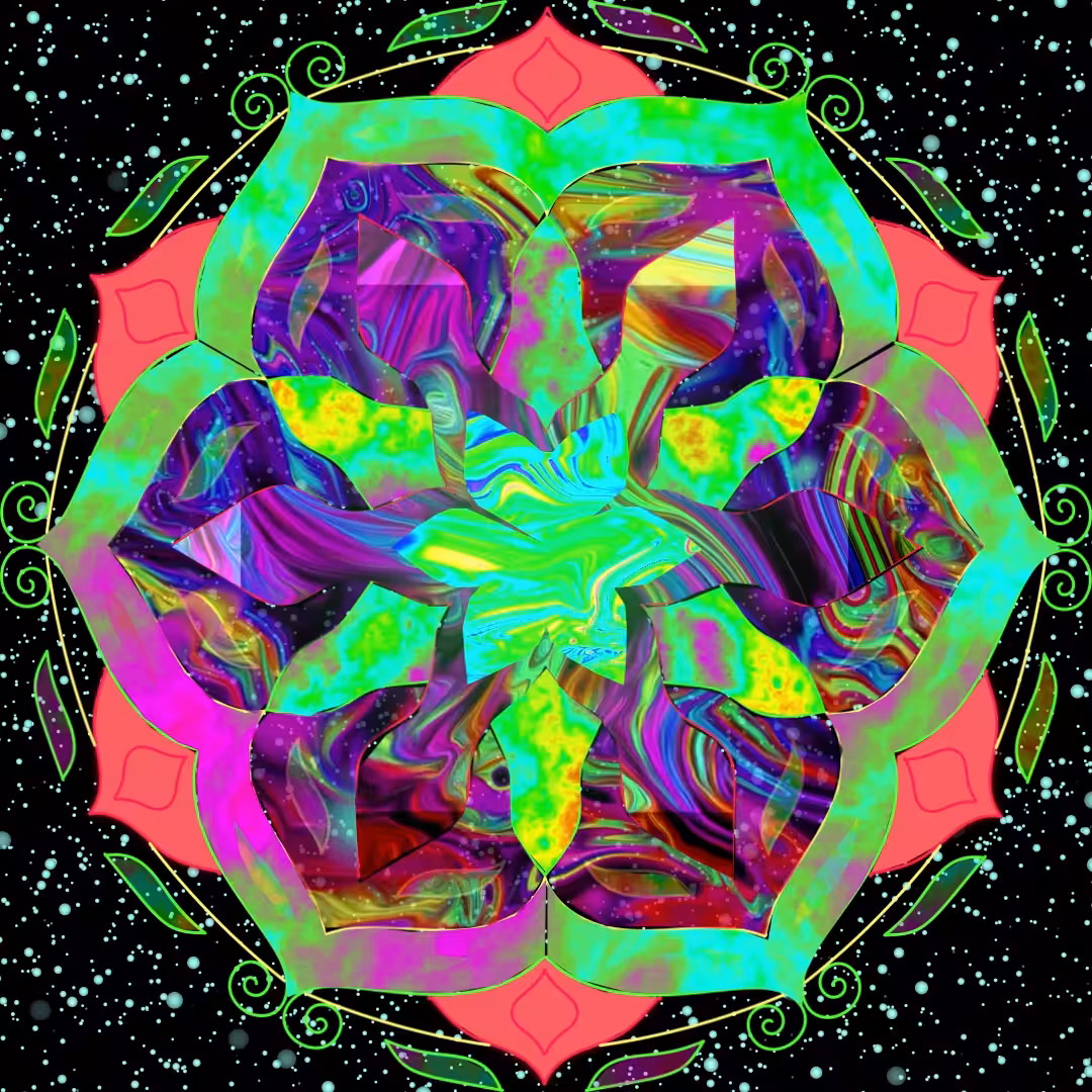 Vaporwave Trippy Mandala