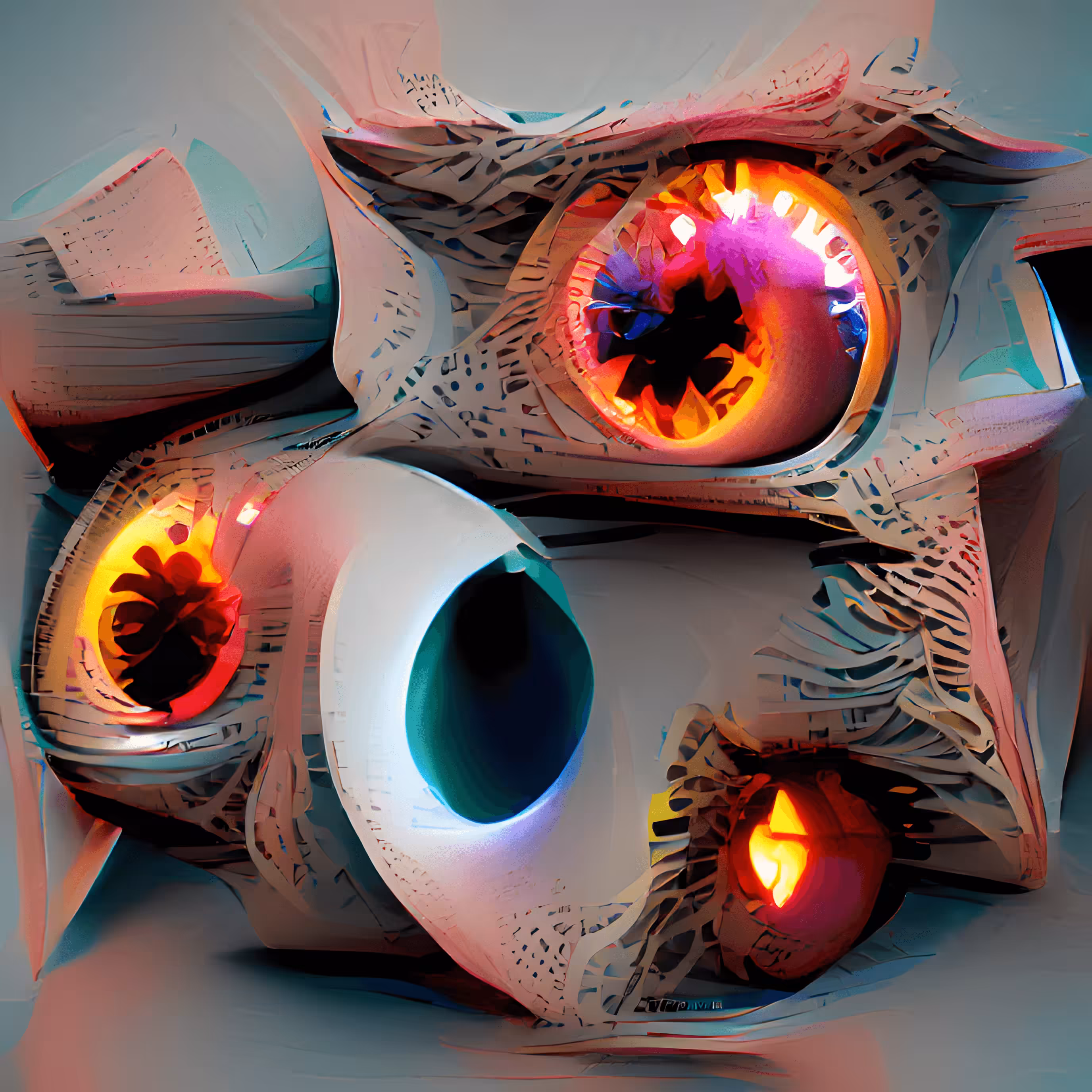 An Abstract Render of Stoned Eyes