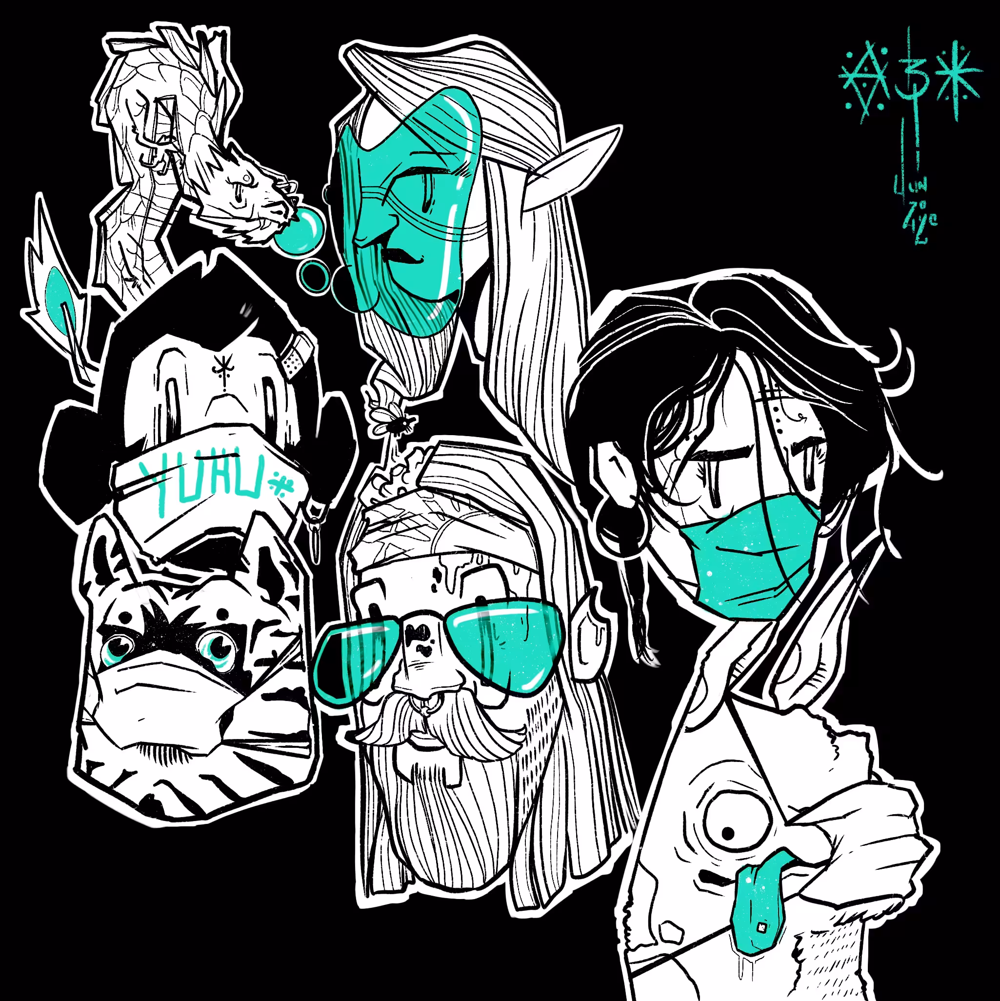 Crew and family