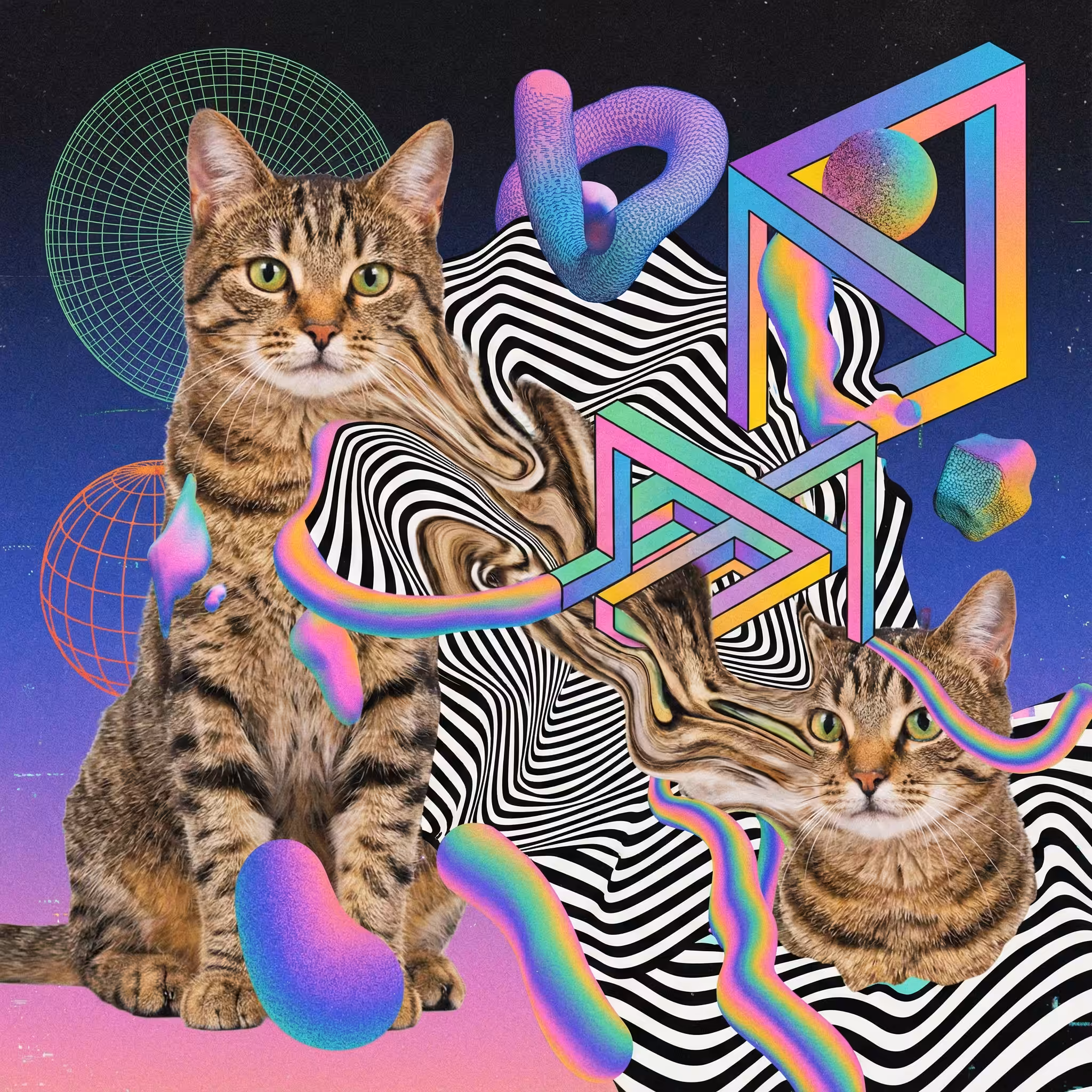abstract cats #76