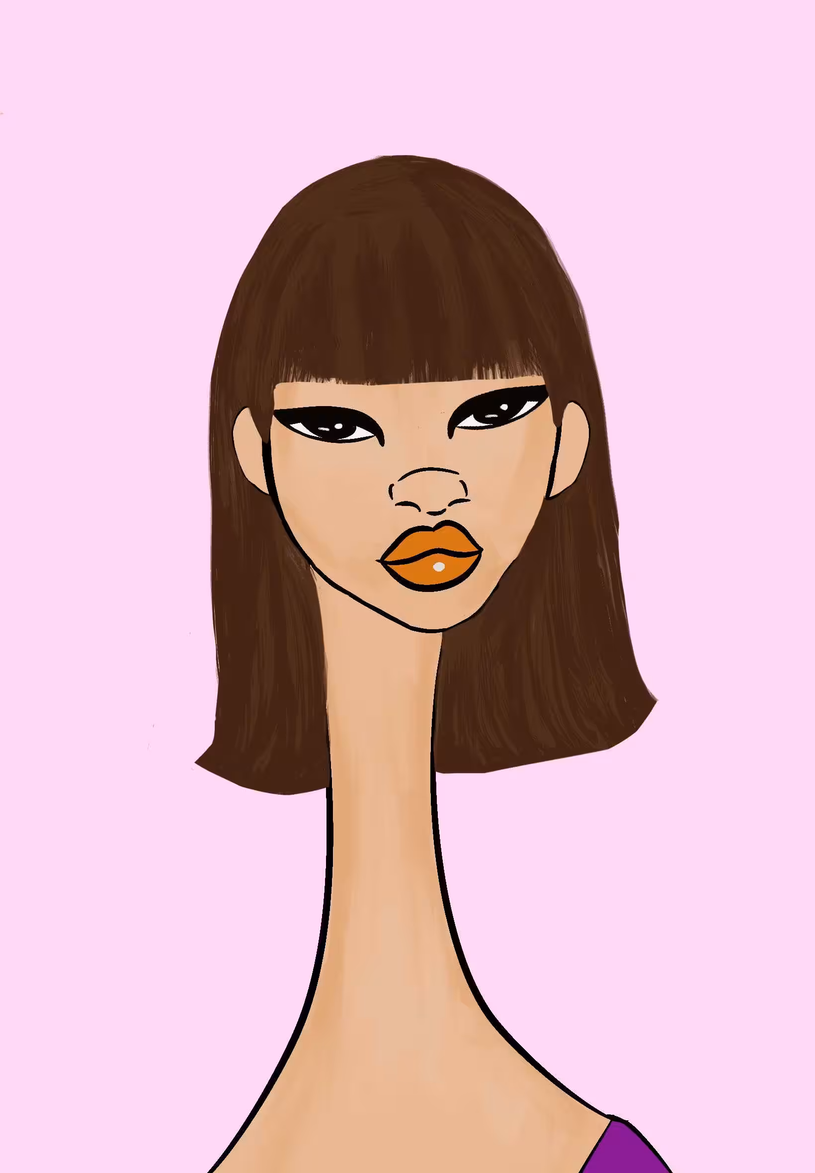 Long Neckie Lady #448