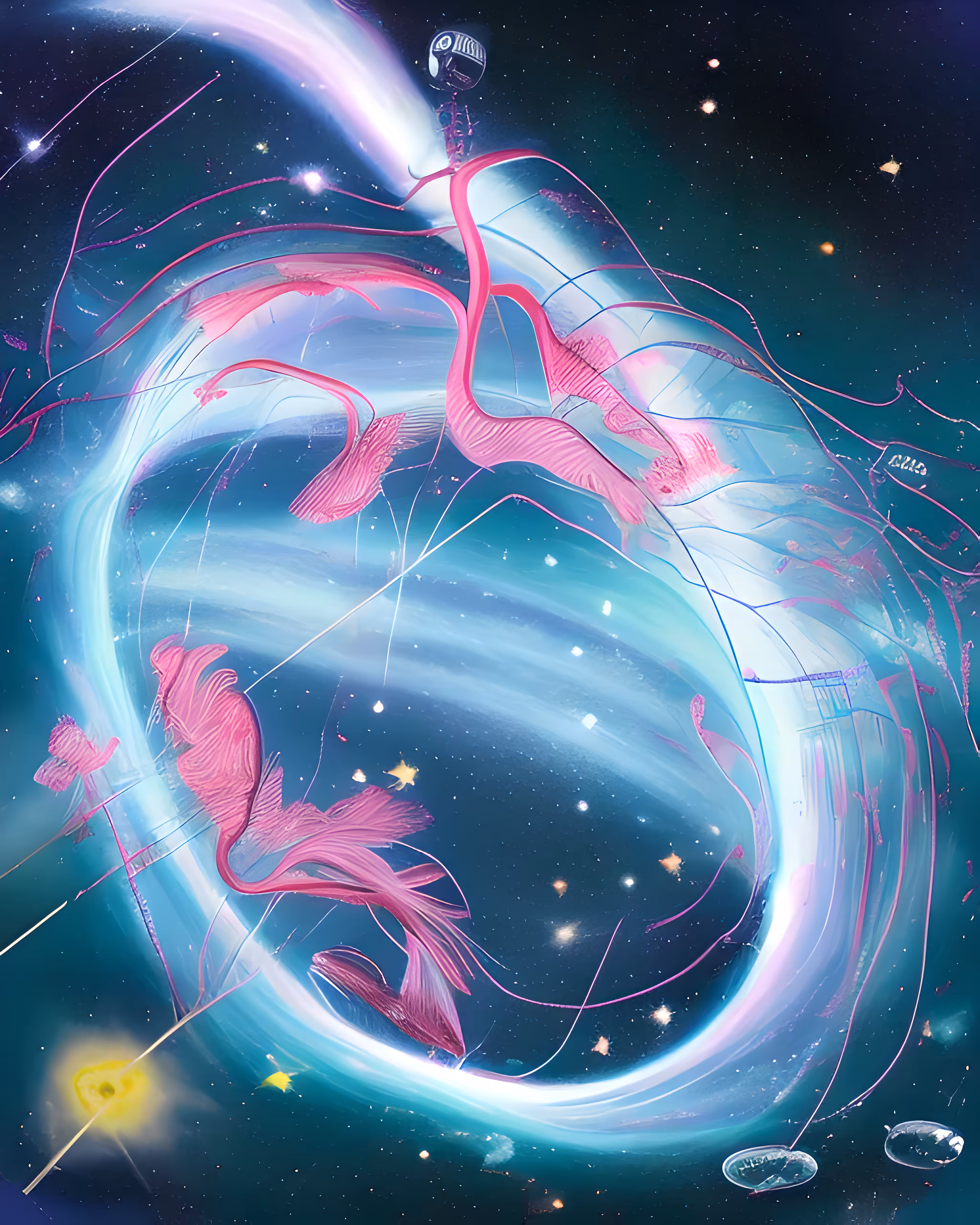 space flamingos