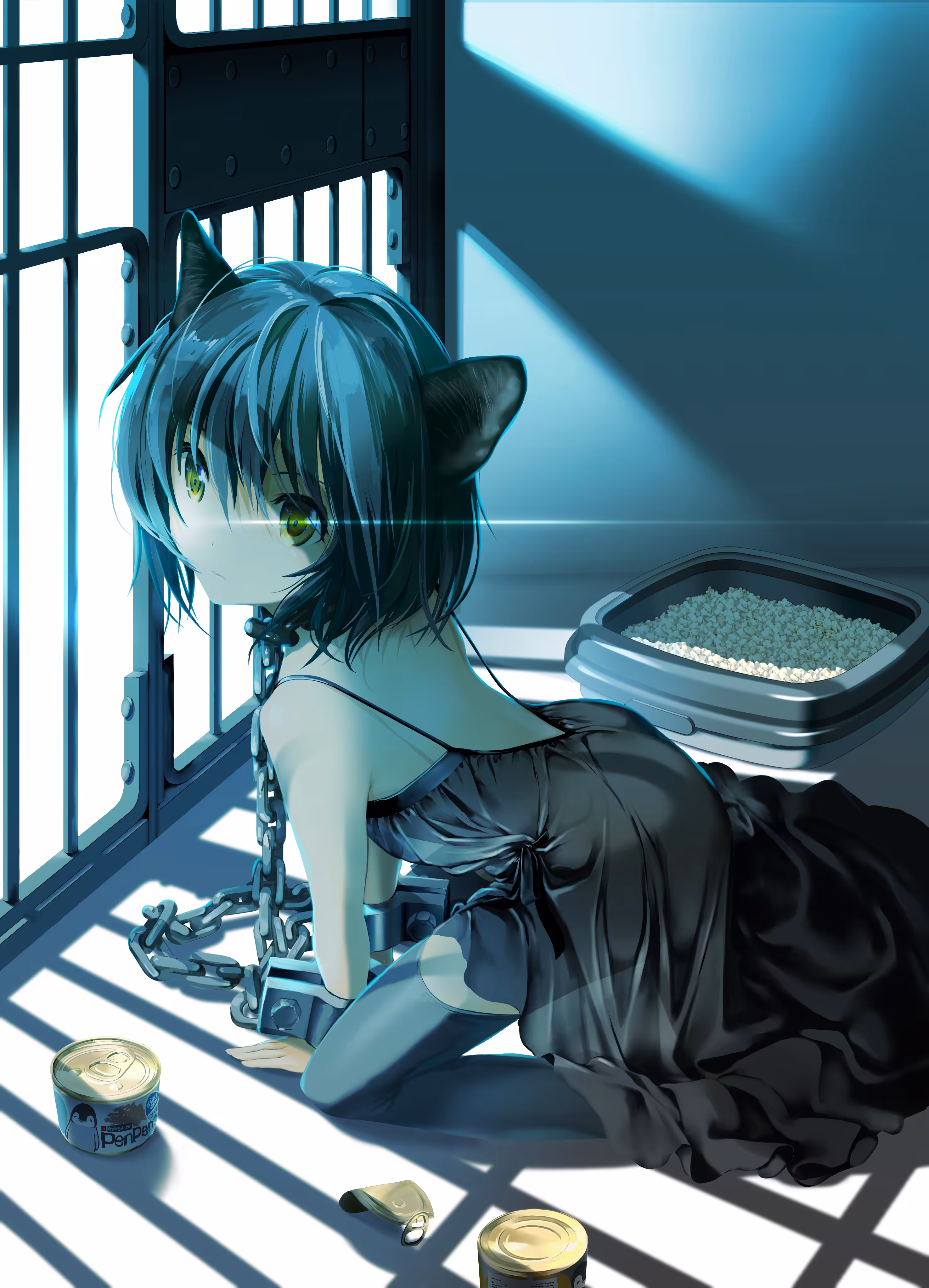 The cat waiting for its owner