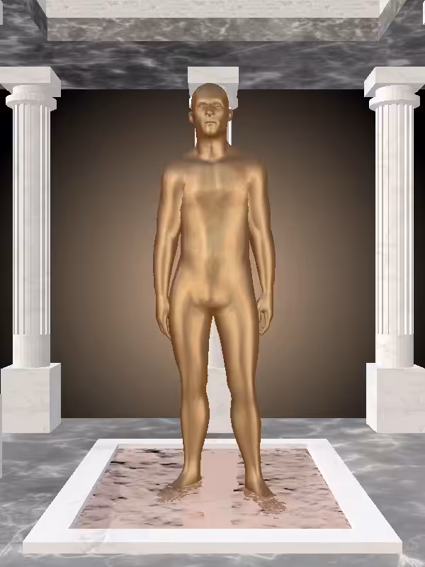 HeavenComputer: The Phone Calling Old Bronze Man #2108