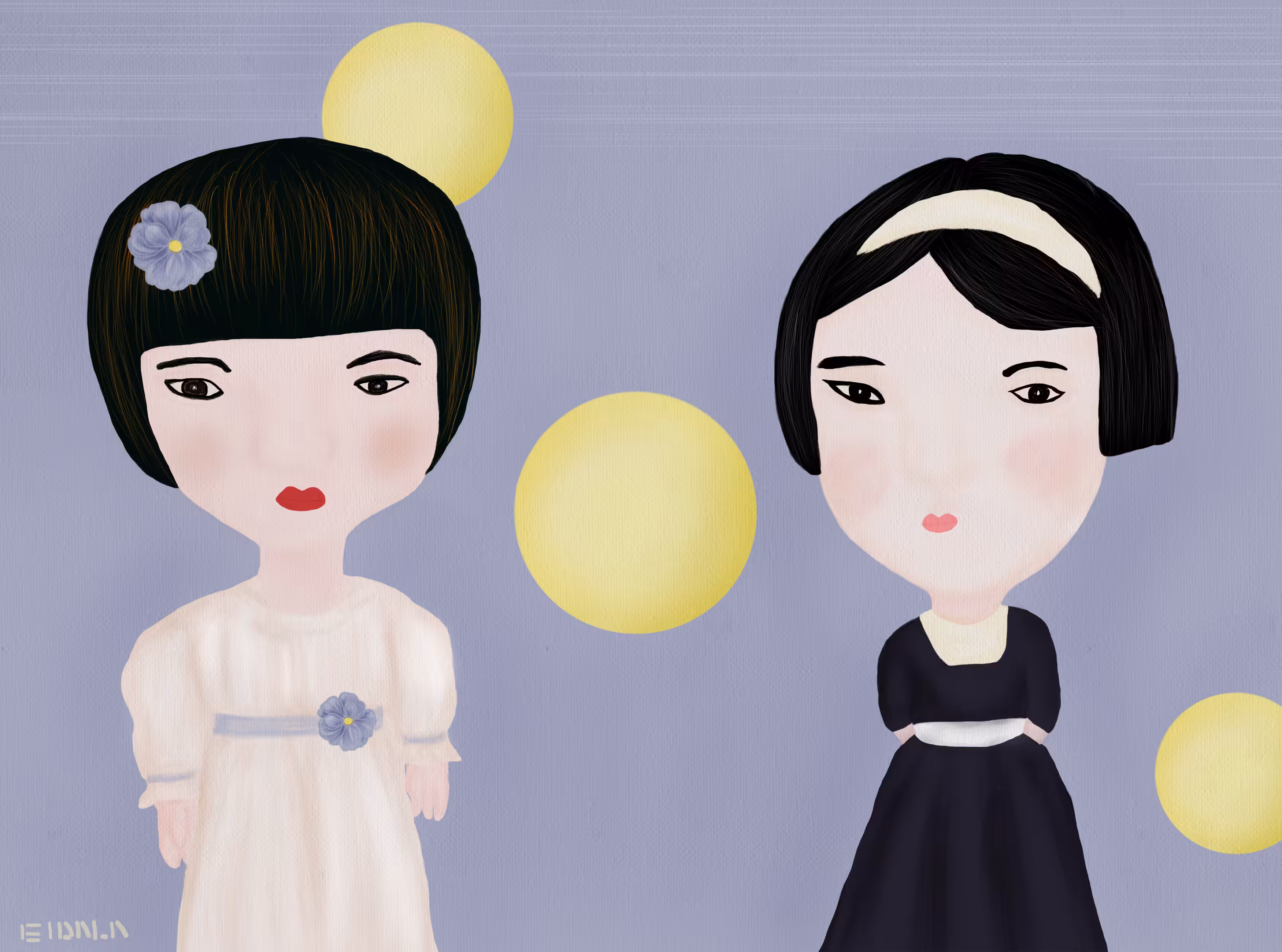 Rabbit girl and Lady Bidala