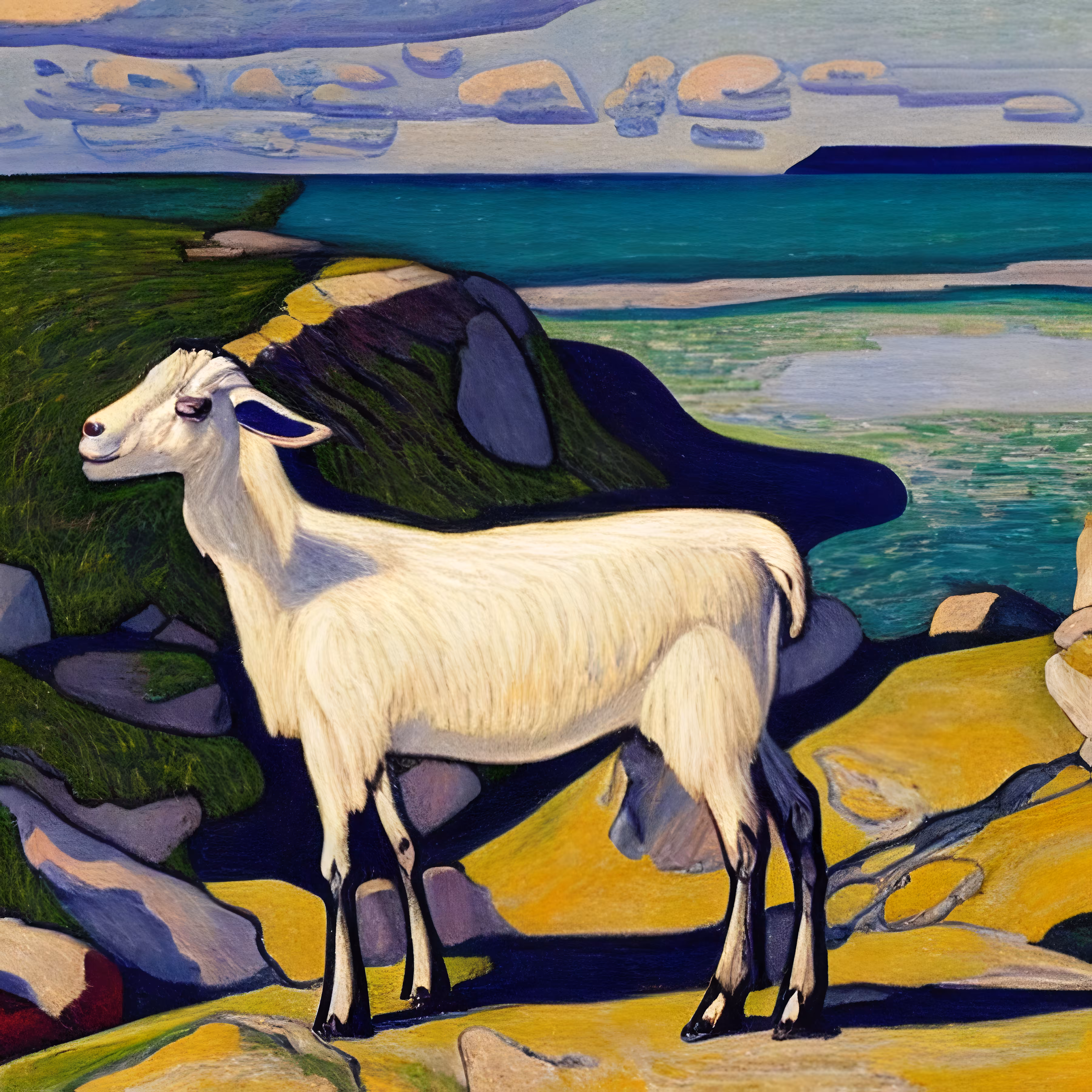 Goat By The Seashore