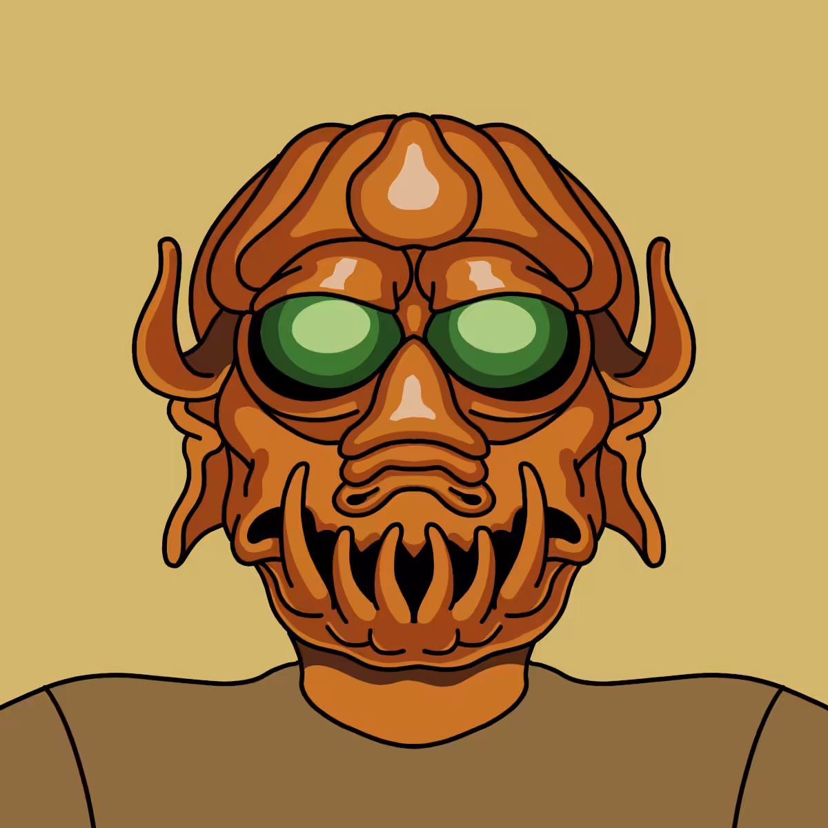Hedz: |Hedz| Greeneye Chomper Brown