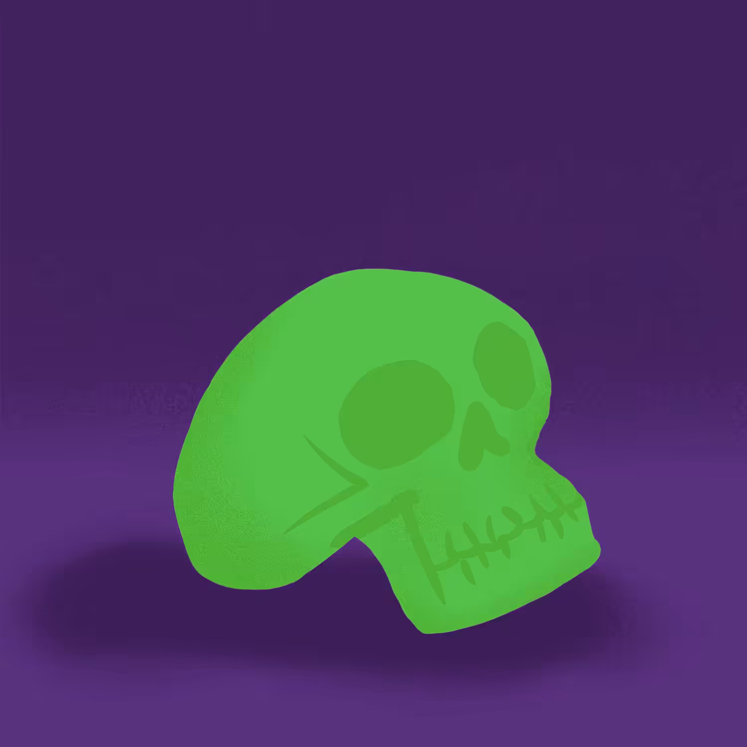 Skull Squish 001: Slime Green Edition