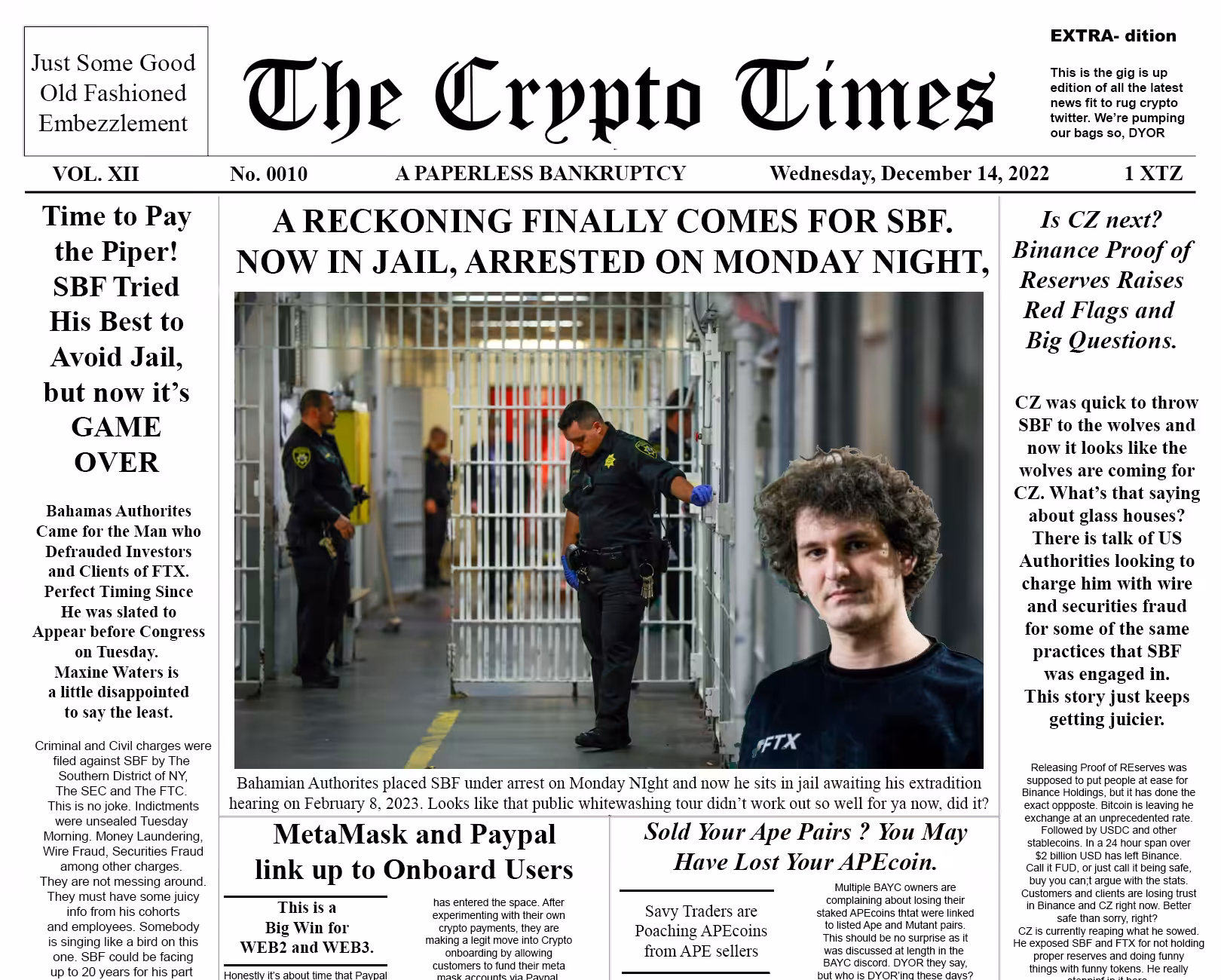 The Crypto Times 0010 - SBF Arrested