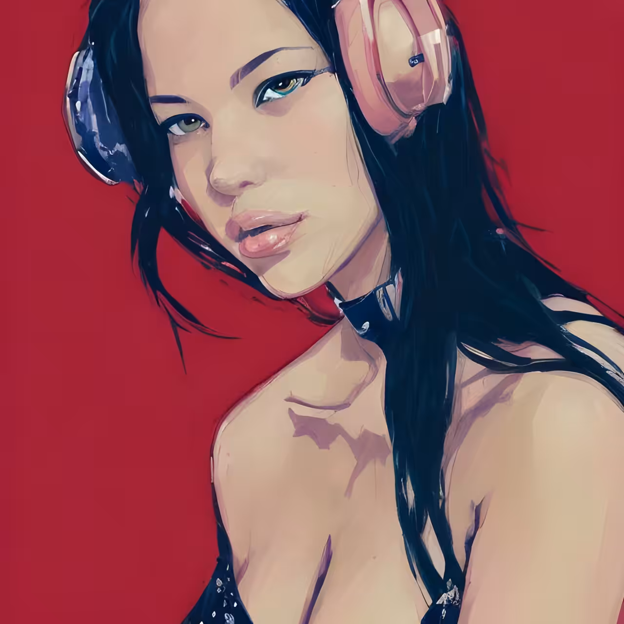 listening in red