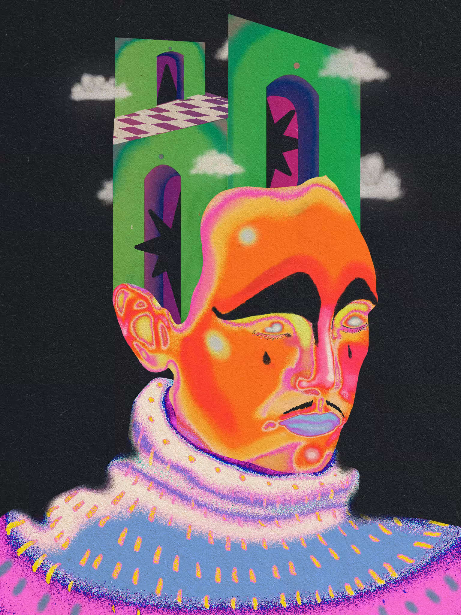 There's a clown living inside my head.