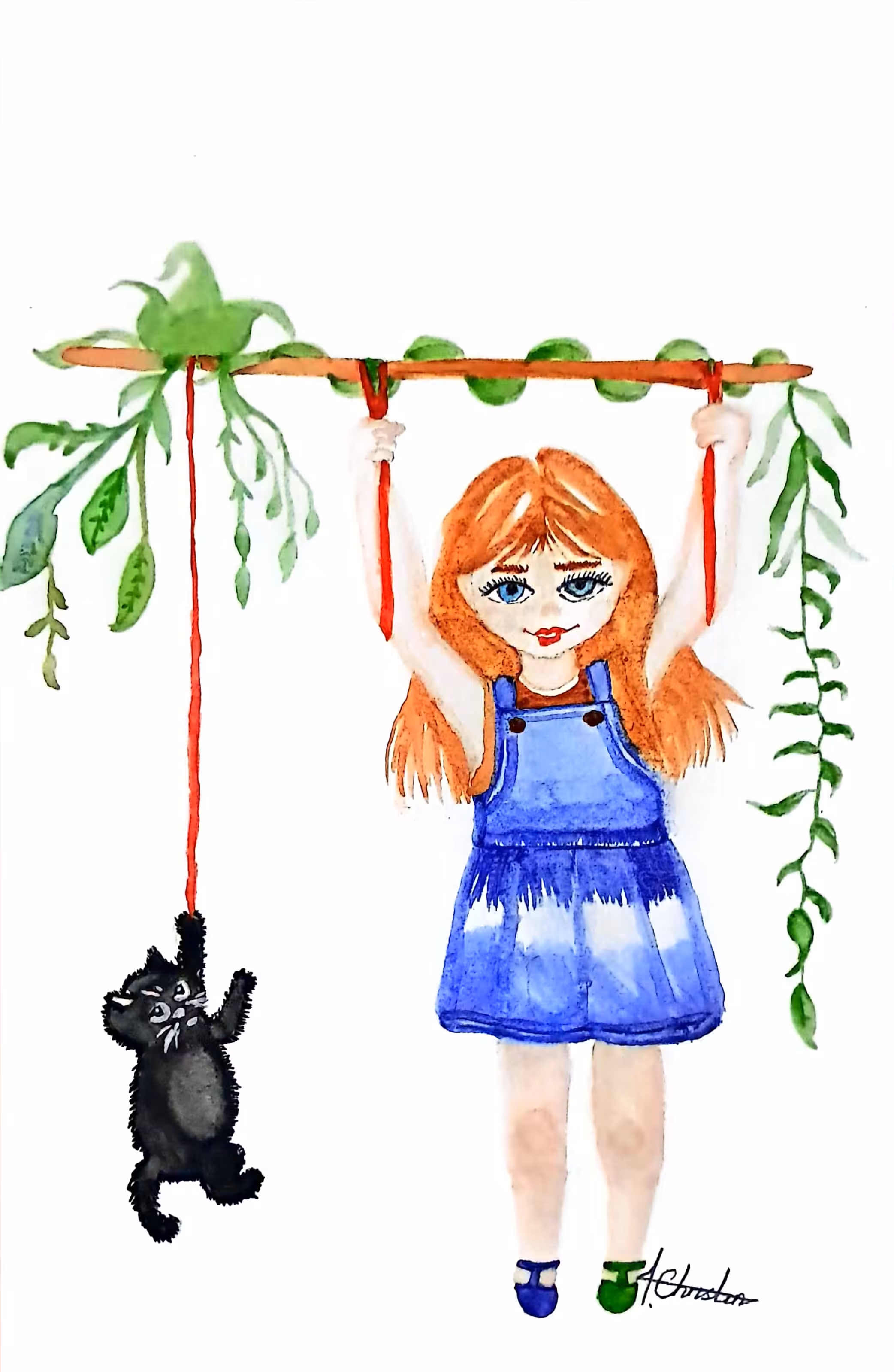 Swinging With My Best Friend 👧🐈‍⬛