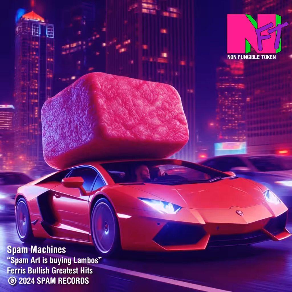 Spam Art is Buying Lambos