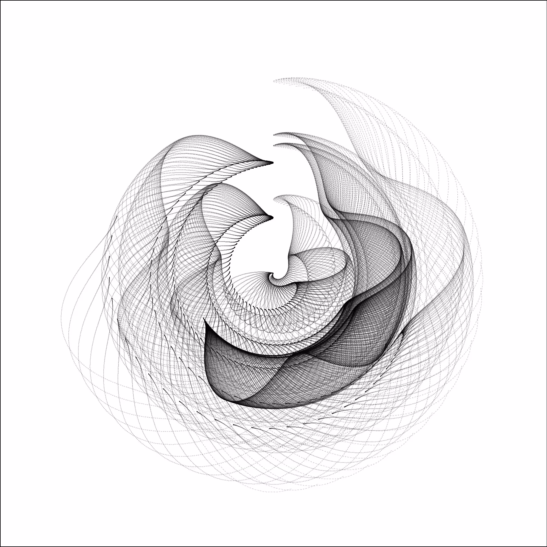 Randomized Circles - Black and White