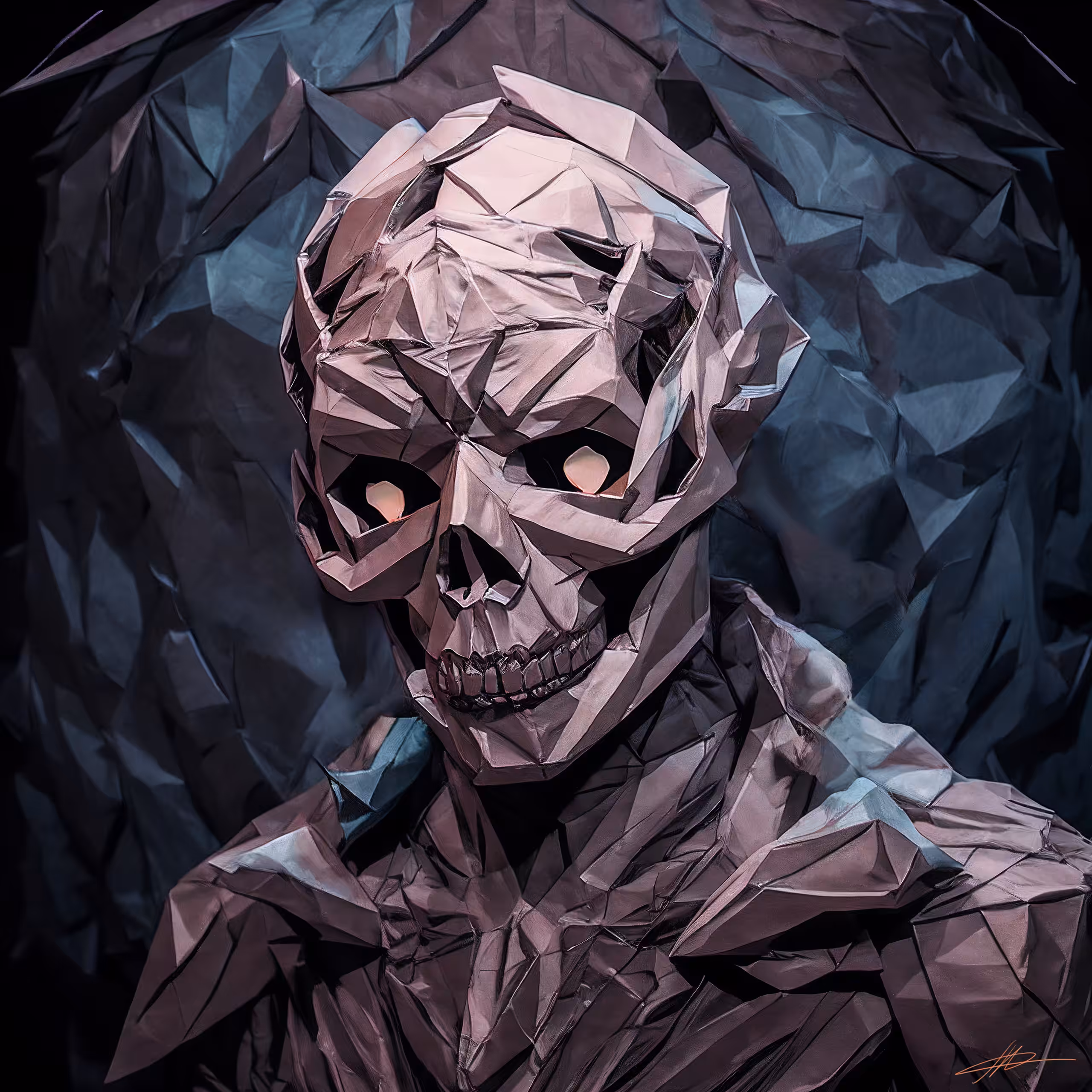 Trash Paper Skull #03